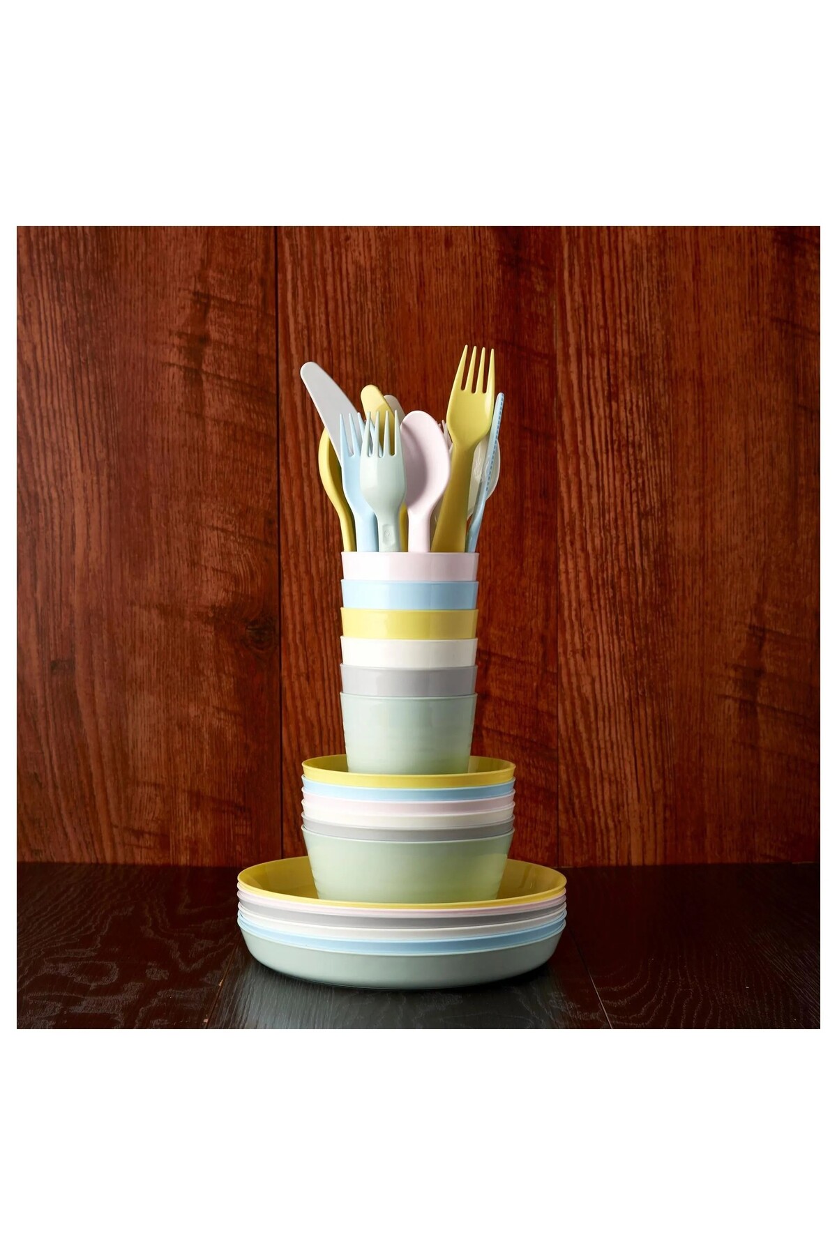 IKEA KALAS Çocuk Çatal Kaşık Bıçak Seti, Pastel Tonlar, 18 Parça fotoğrafı 3 (önizleme)