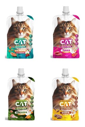 EuroGold Taze Kedi Et Ezme , Sıvı Kedi Ödül Maması , Kedi Ödül Maması 4 Adet ...