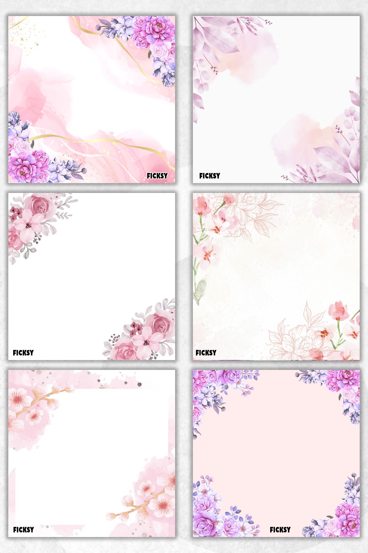 Ficksy-Flower Memo Pad - 9*9 cm Size - 50 Sheets - Notepad - Memopad - Note Paper - to Do List - Notebook 1