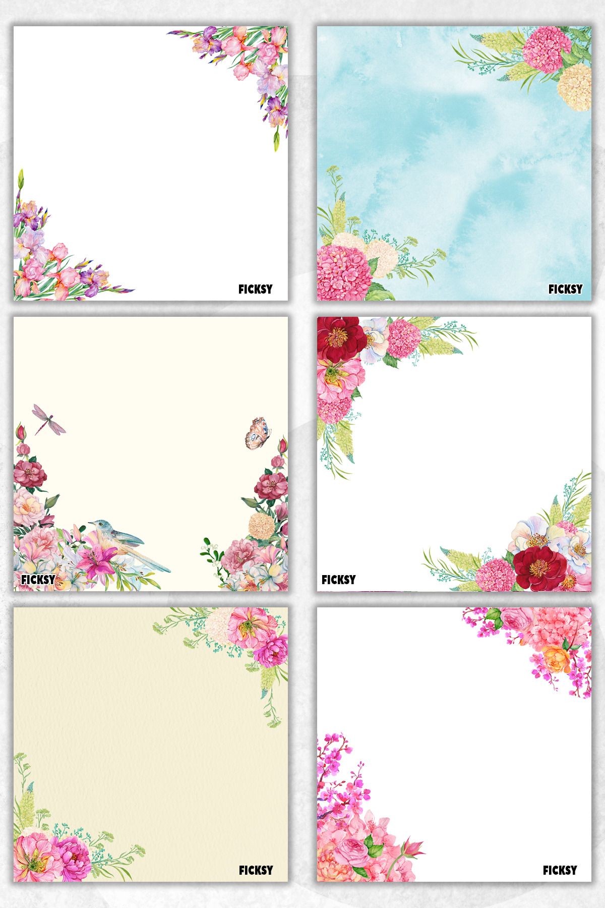 Ficksy-Flower Memo Pad - 9*9 cm Size - 50 Sheets - Notepad - Memopad - Note Paper - to Do List - Notebook 1