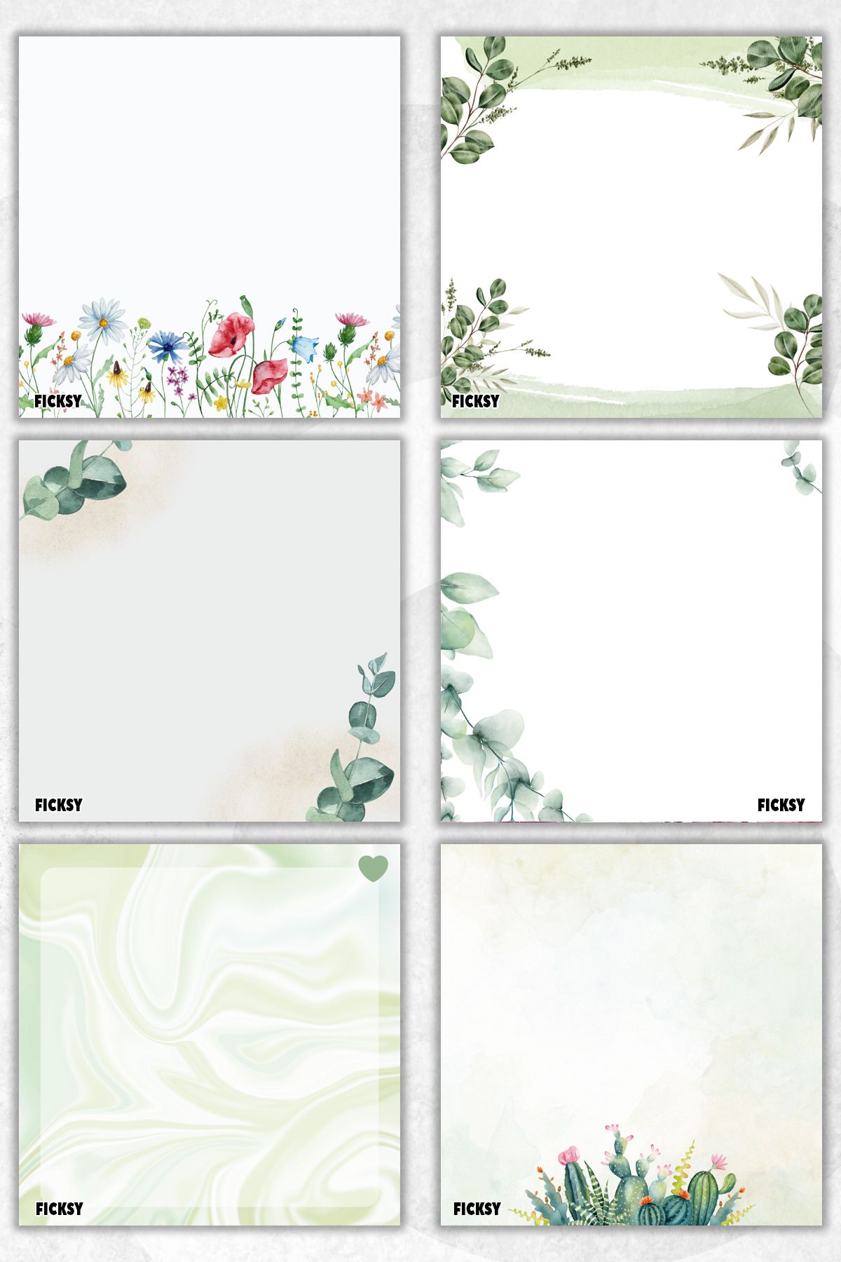 Ficksy-Flower Memo Pad - 9*9 cm Size - 50 Sheets - Notepad - Memopad - Note Paper - to Do List - Notebook 1
