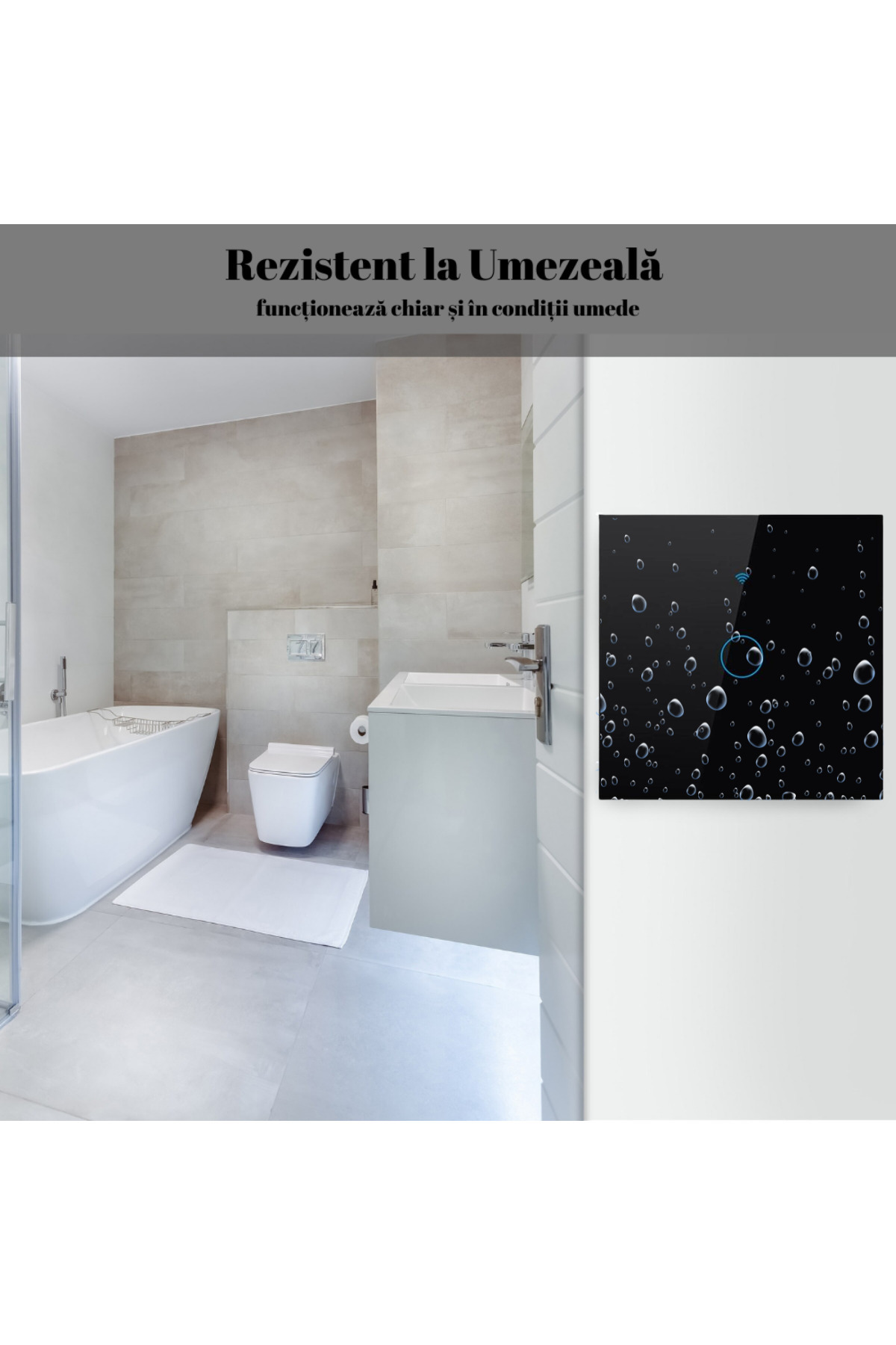 VisionHub-Smart touch switch, Wireless, Wi-fi, 1 Channel, Tempered Glass, Compatible with iOS/Android, Tuya 5