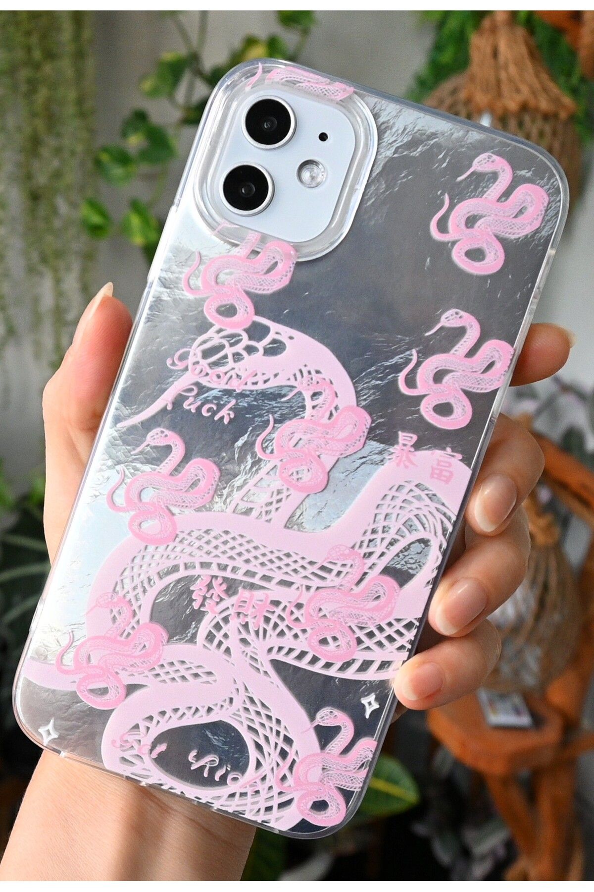 Go Aksesuar-iPhone 11 Compatible Shine Snake Color Transition Glossy Silicone Protected Case 3