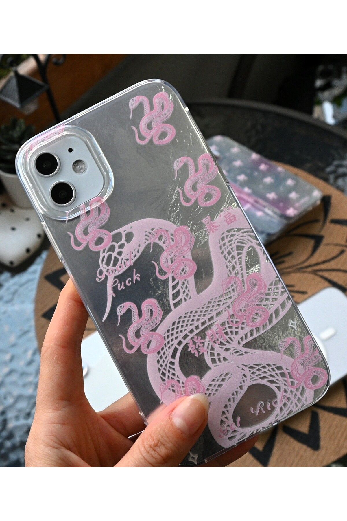 Go Aksesuar-iPhone 11 Compatible Shine Snake Color Transition Glossy Silicone Protected Case 2