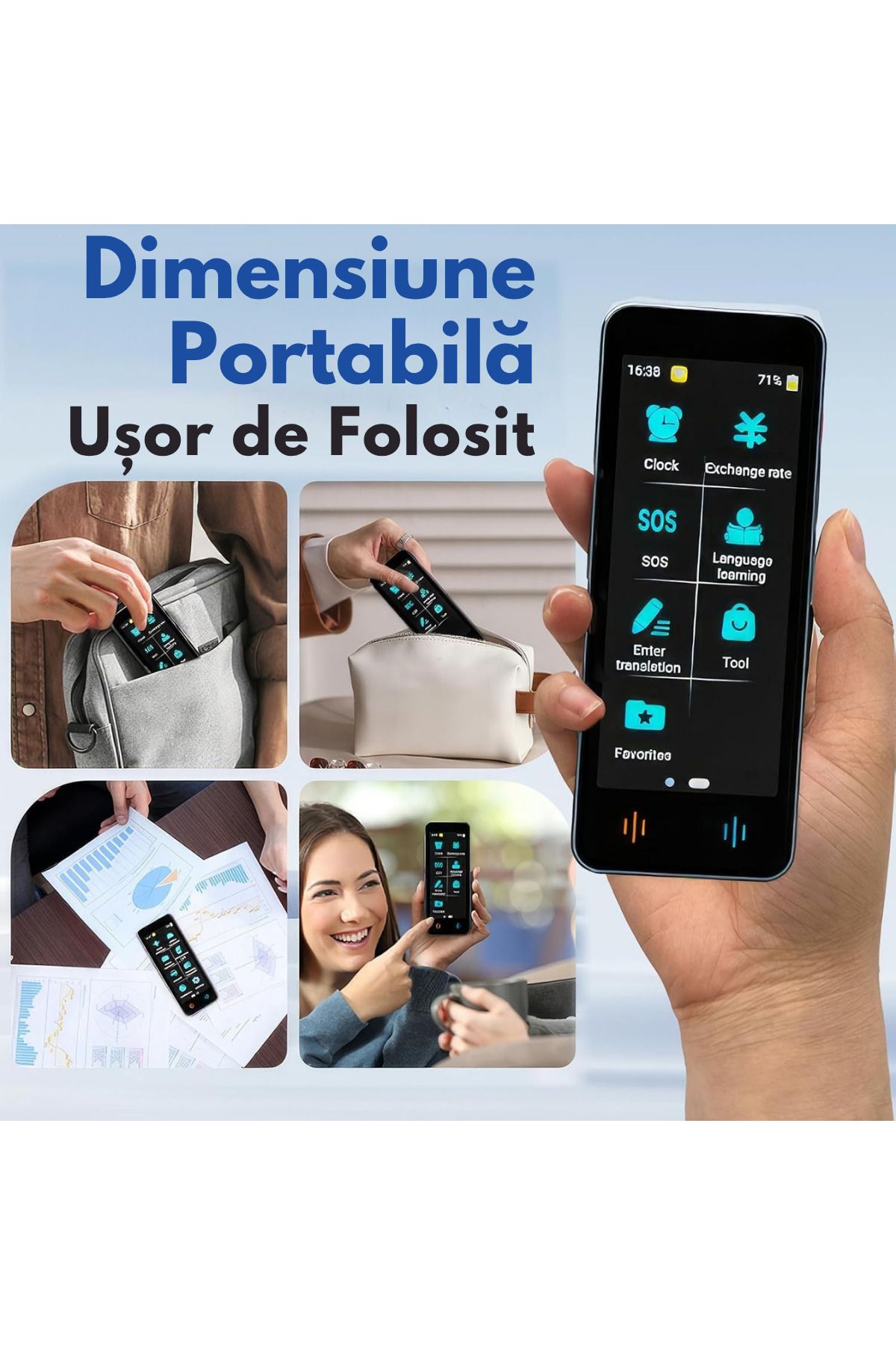 VisionHub-Smart Digital Bidirectional Voice Translator with over 137 Languages Online and Offline, Real-time 6