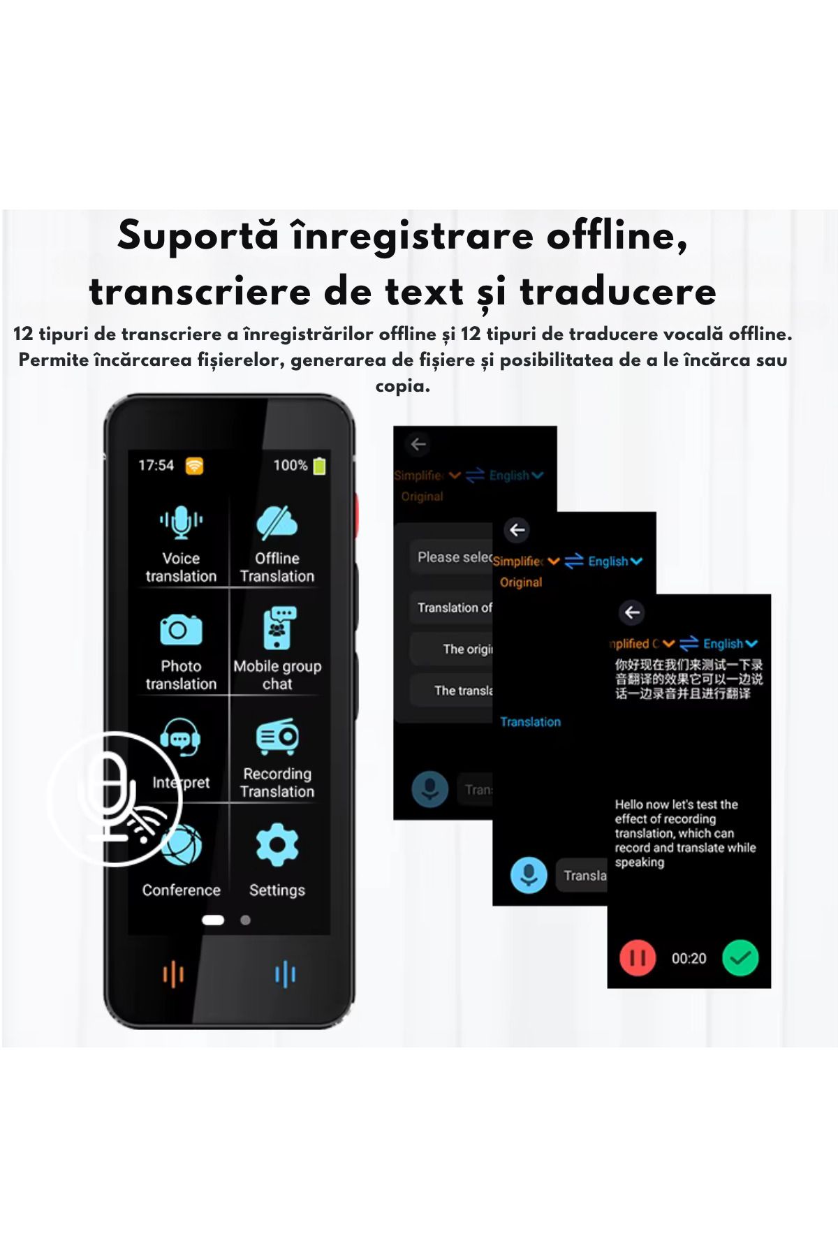 VisionHub-Smart Digital Bidirectional Voice Translator with over 137 Languages Online and Offline, Real-time 9
