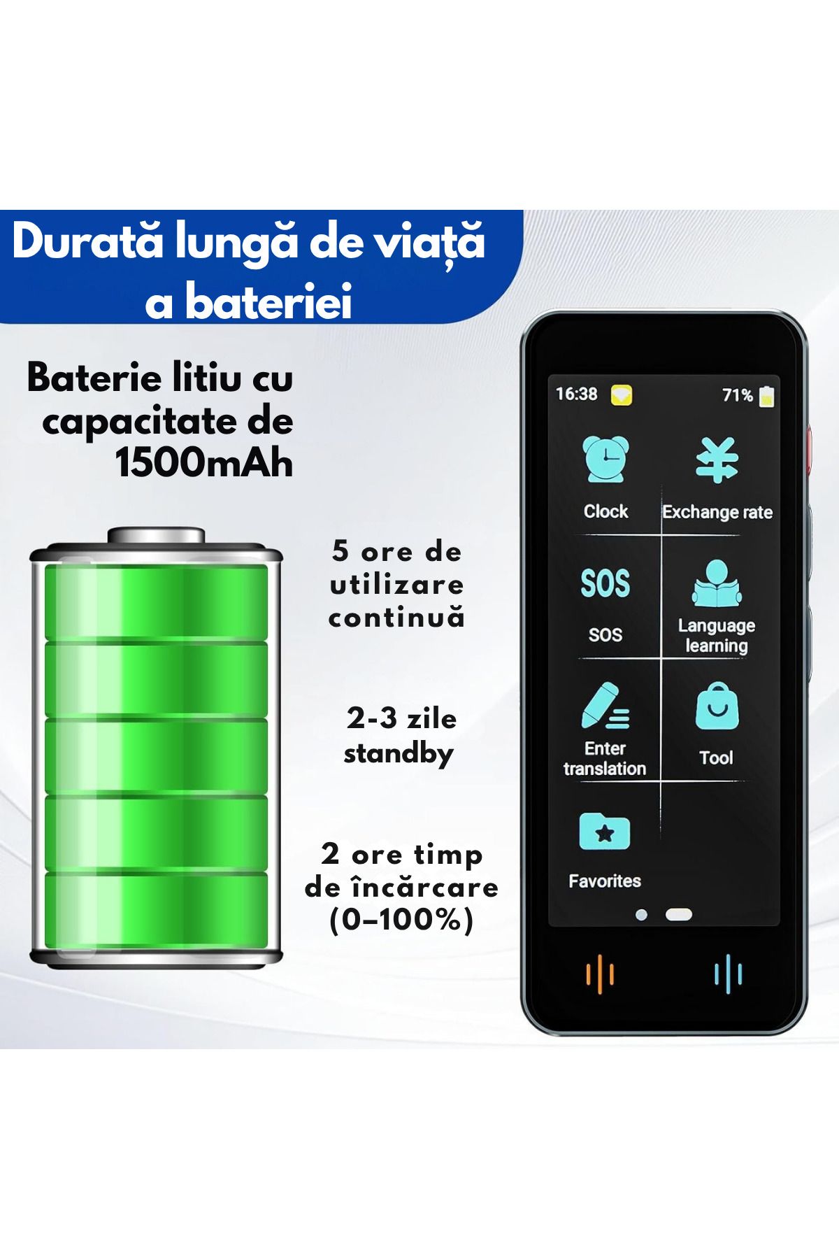 VisionHub-Smart Digital Bidirectional Voice Translator with over 137 Languages Online and Offline, Real-time 4