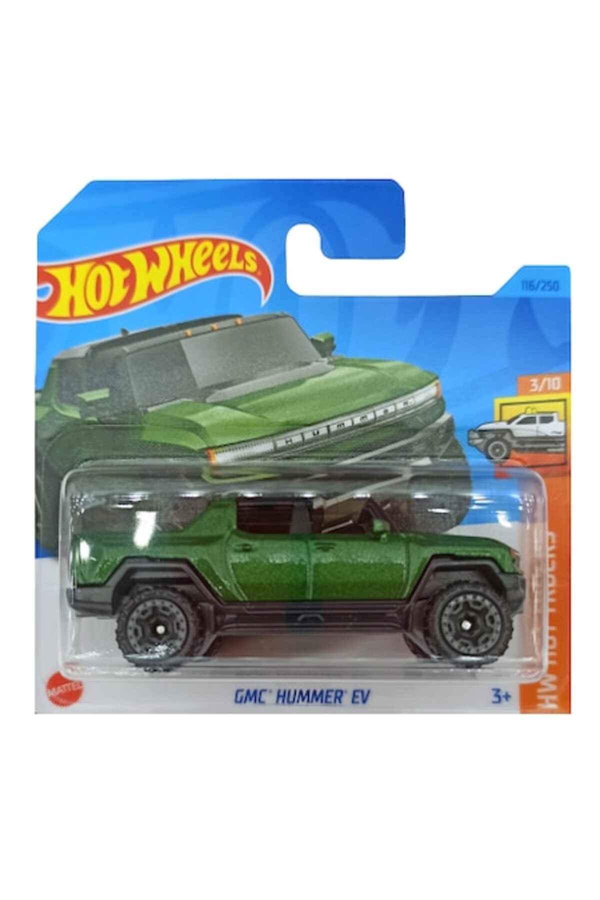 Masinuta metalica Hot Wheels GMC Hummer EV, Hot Trucks, HKK58-N521, 1:64, verde
