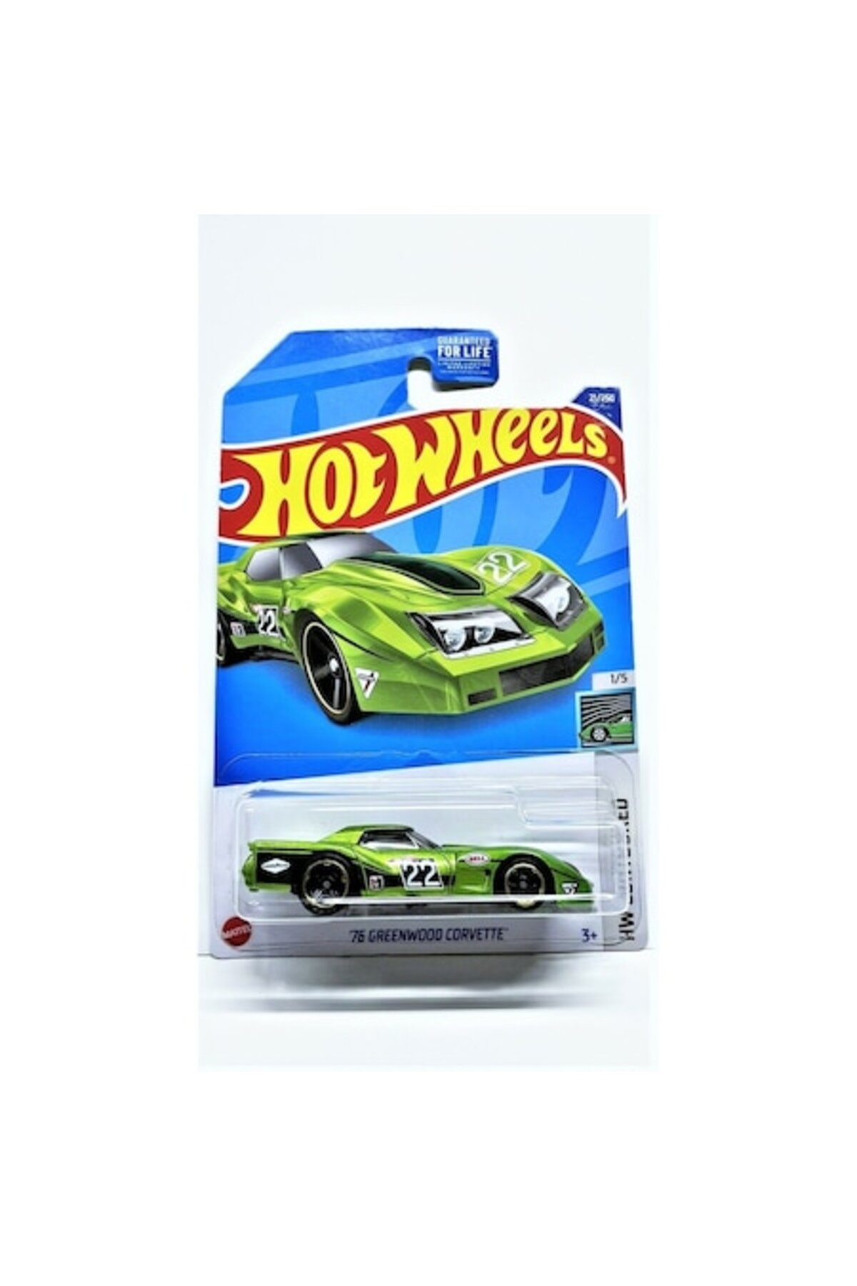 Masinuta metalica Hot Wheels, '76 Greenwood Corvette, Verde, 1:64