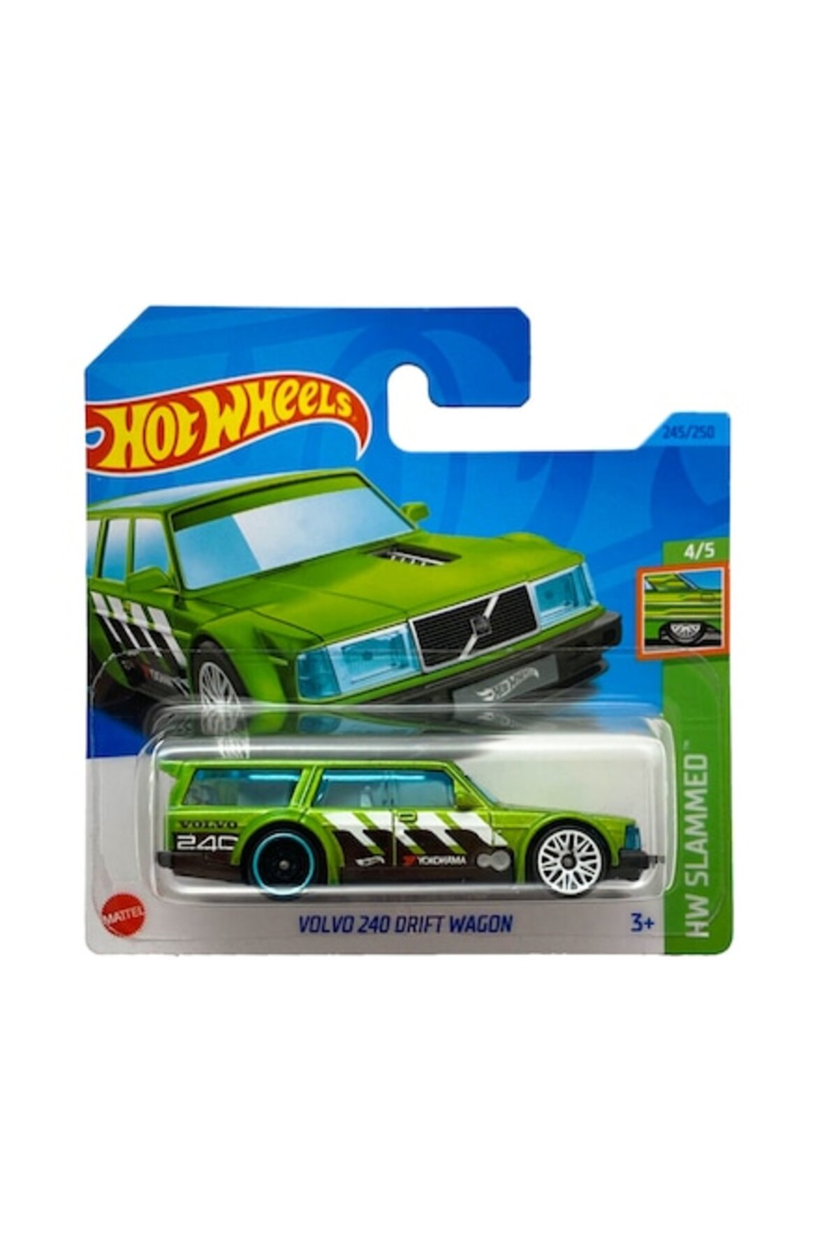 Masinuta metalica Hot Wheels, Volvo 240 Drift Wagon, 1:64, Verde