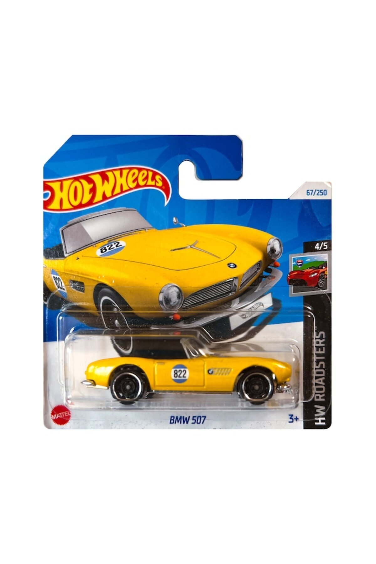Masinuta metalica Hot Wheels, Bmw 507, 1:64, Galben