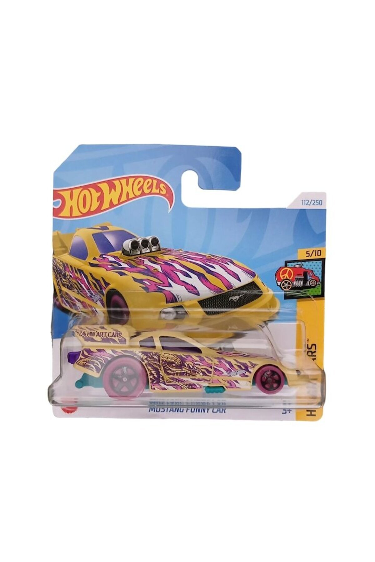 Masinuta Hot Wheels Mustang Funny Car, multicolor, 1:64 - model 2024