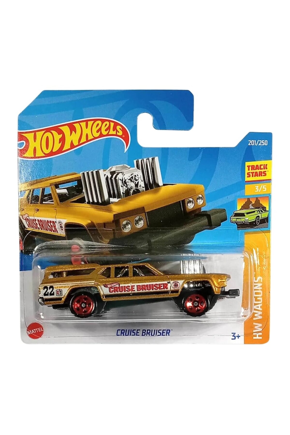 Masinuta Metalica Hot Wheels, Cruise Bruiser, HW Wagons - Editia 2022, Auriu, 1:64