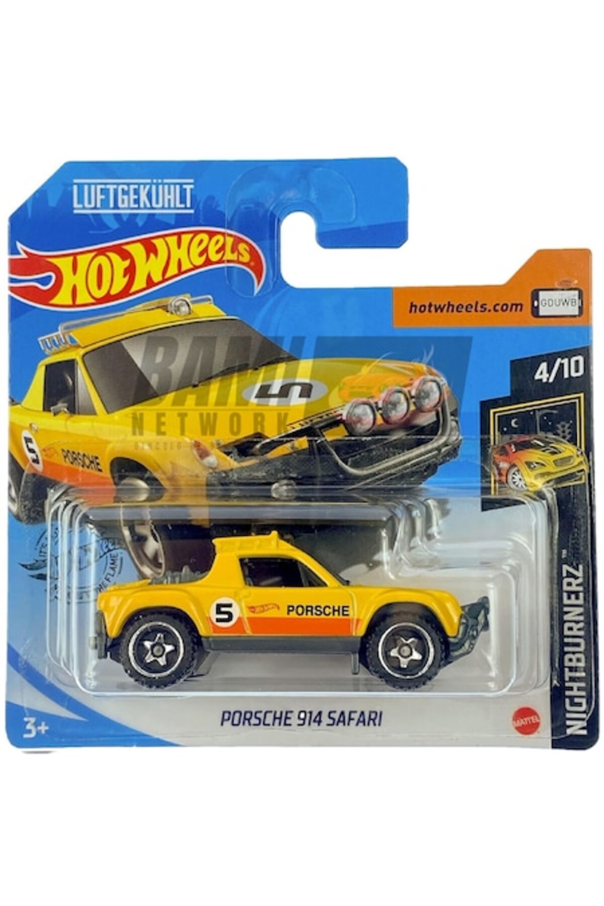 Masinuta Metalica Hot Wheels Porsche 914 Safari, Colectia 2020, Galben, 1:64