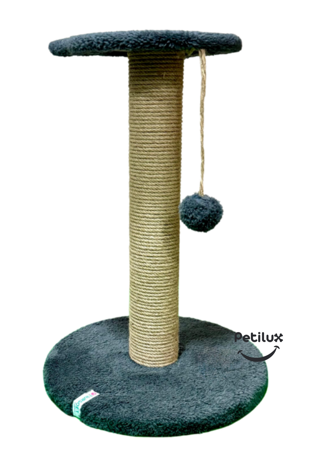 Petilux-Jute Drawstring Single Scratching Post with Cat Head Figure Step Top 5
