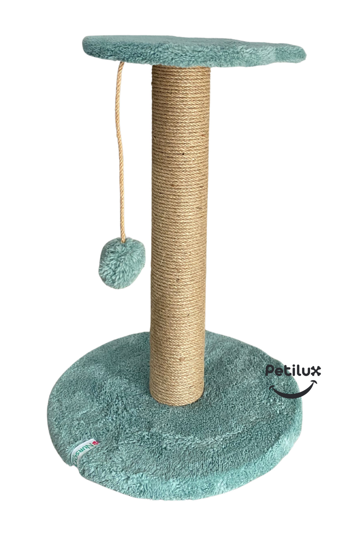Petilux-Jute Drawstring Single Scratching Post with Cat Head Figure Step Top 5