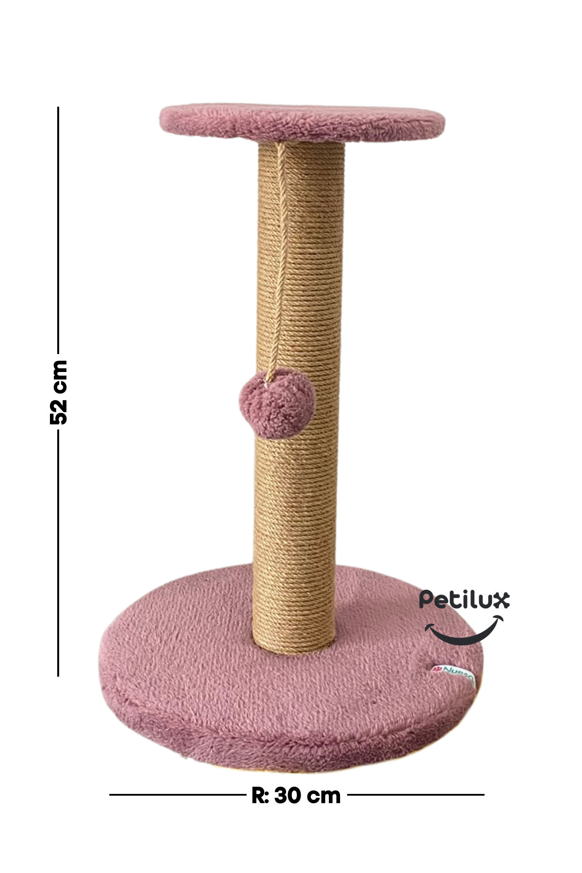 Petilux-Jute Drawstring Single Scratching Post with Cat Head Figure Step Top 5