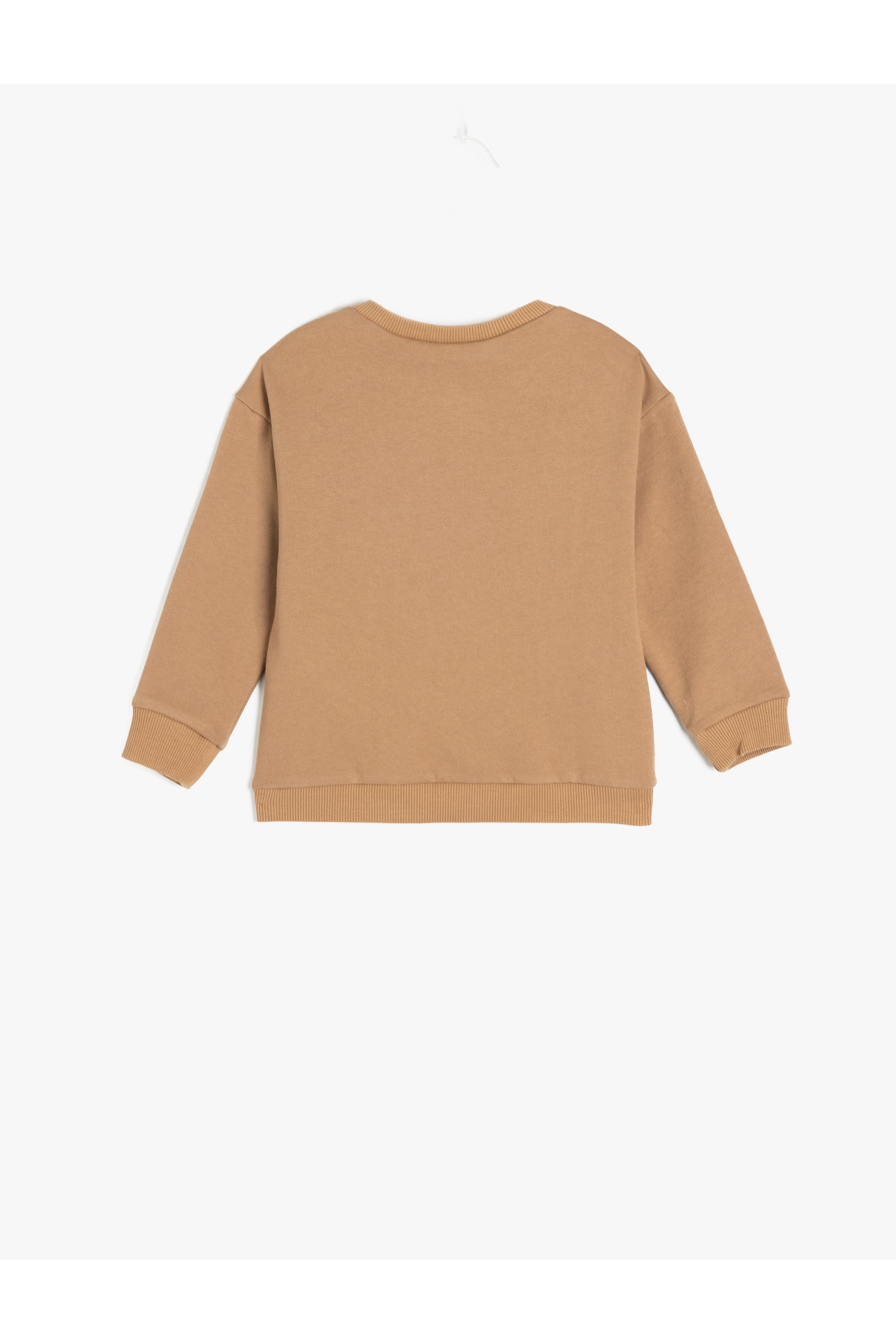 Koton Pamuklu Uzun Kollu Bisiklet Yaka Kabartma Baskılı Şardonlu Sweatshirt fotoğrafı 2 (önizleme)