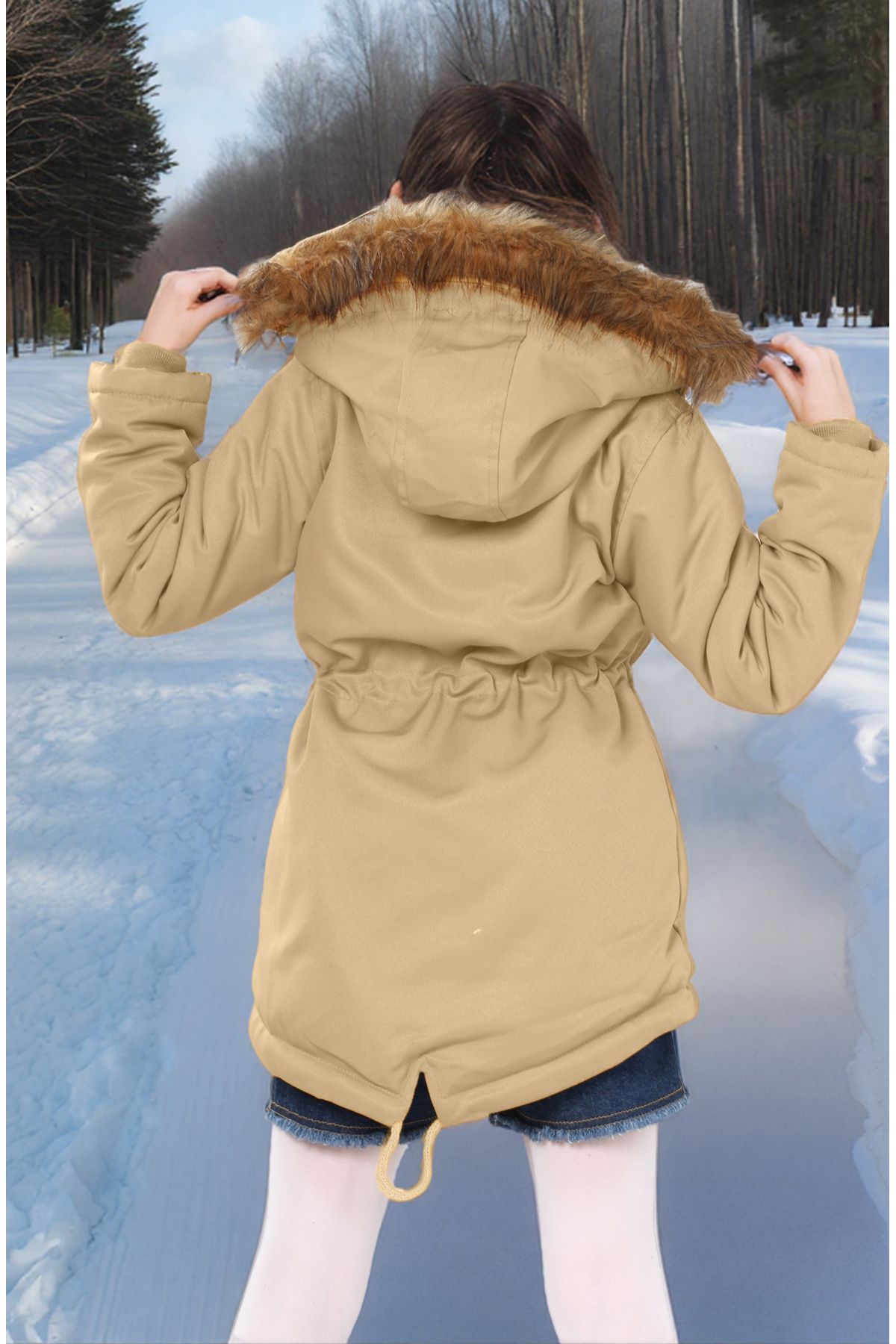 Joui Co-Waterproof Coat with Fur Inside, Hood and Zipper - Non-Deformable Winter Coat - Machine Washable 7