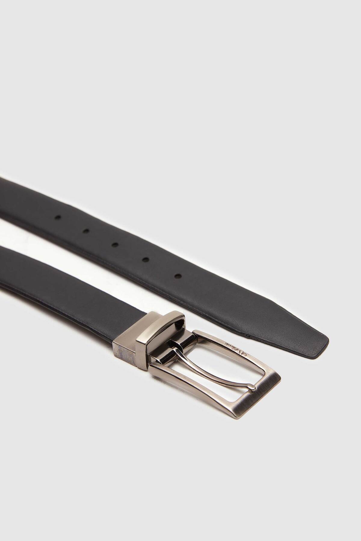 D'S Damat  Ds Damat Siyah Çift Taraflı Kemer - Görsel 3