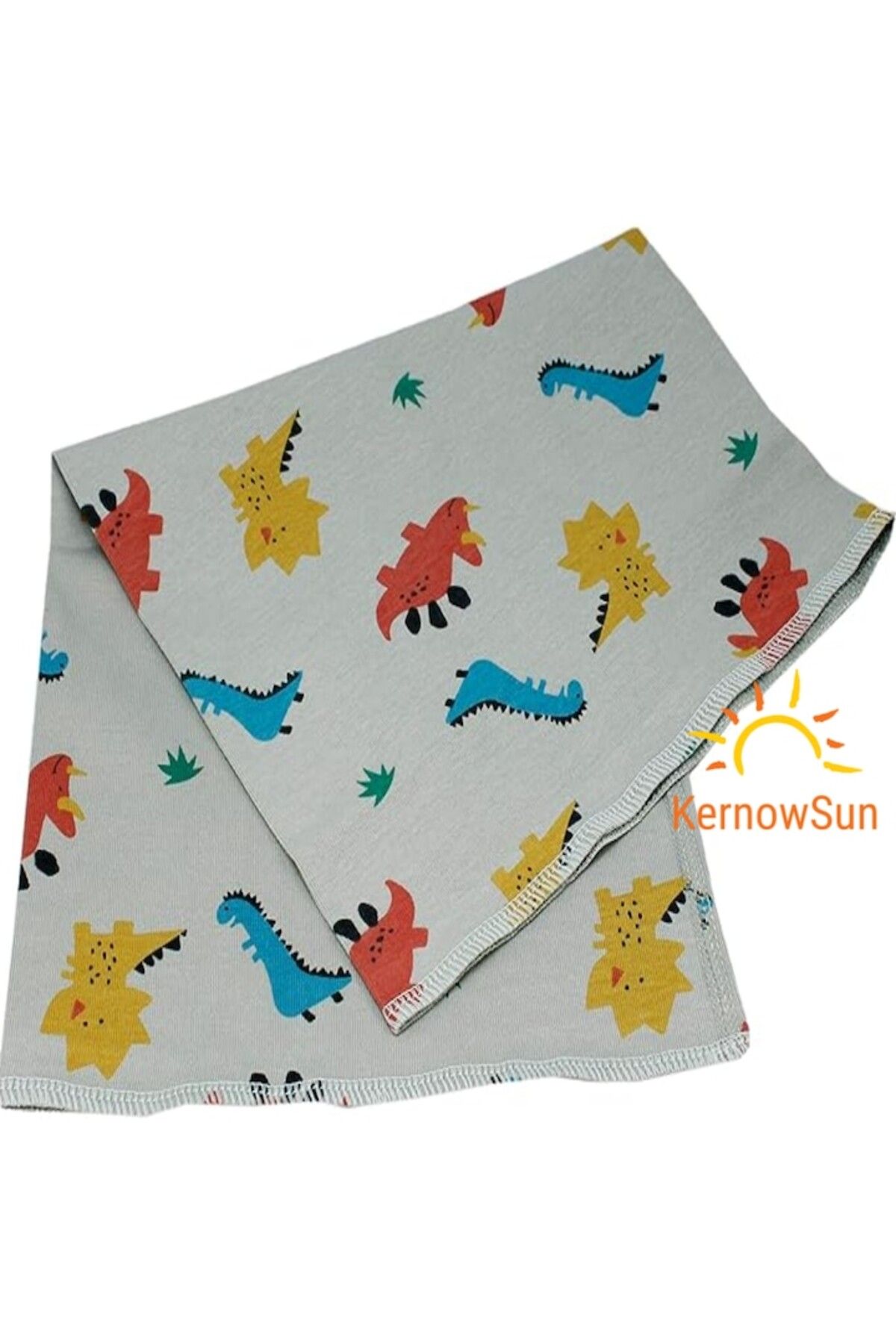 KERNOWSUN-Children's Neck Gaiter Scarf, Dinosaur Design, Gray, KERNOWSUN, 40x20 cm 3