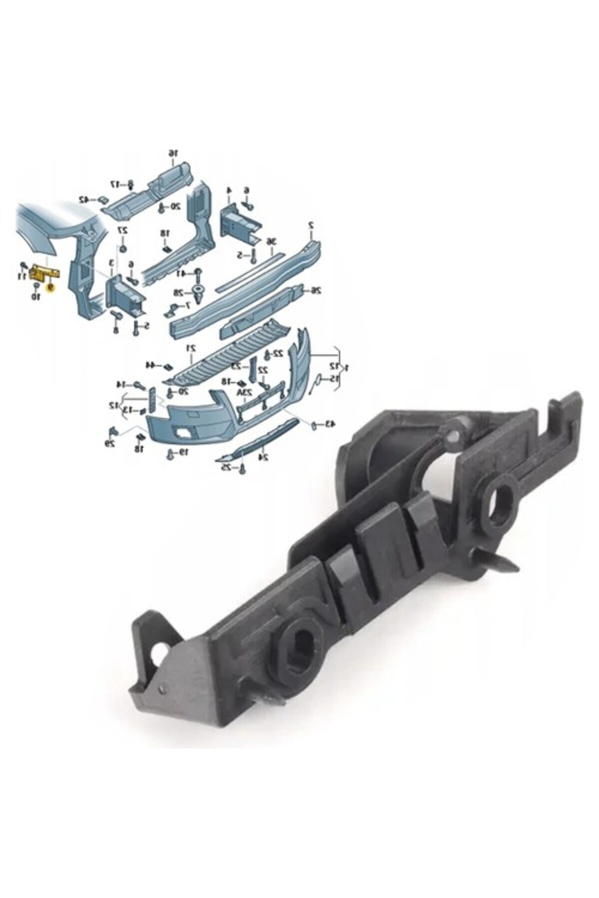 gkl Audi A4 Sağ Ön Tampon Braketi 2008-2012 8K0807284