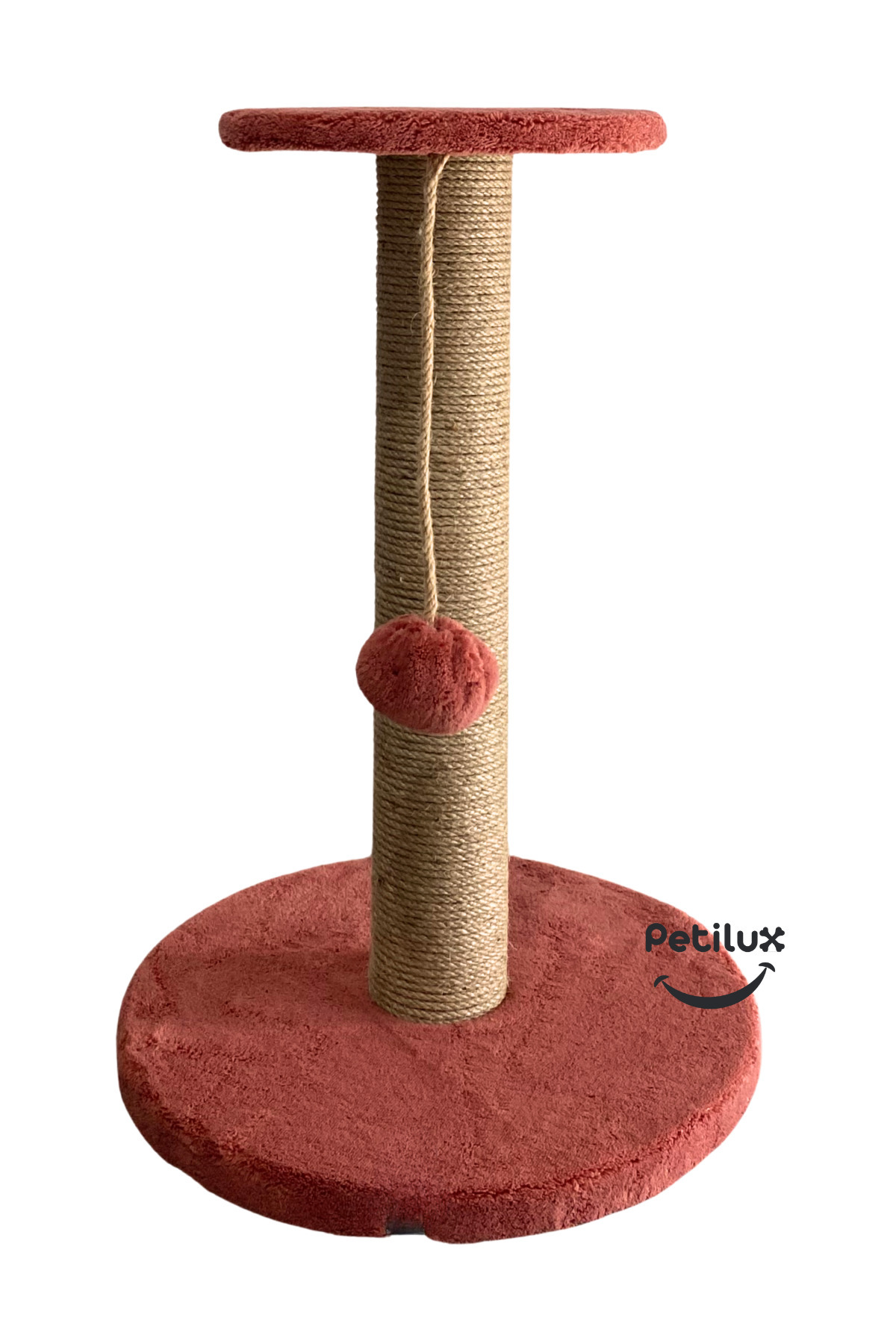 Petilux-Jute Drawstring Single Scratching Post with Cat Head Figure Step Top 5