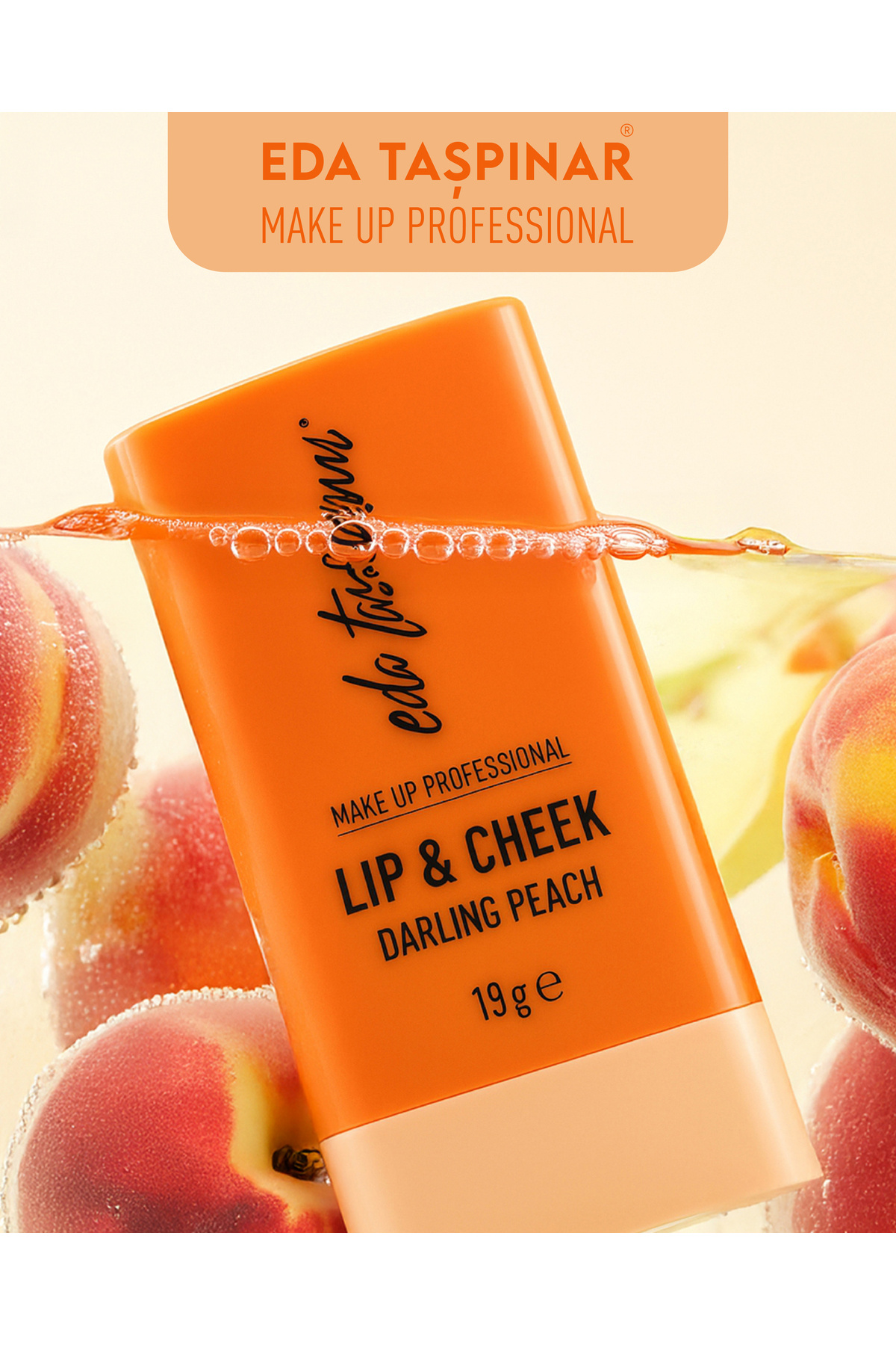 Eda Taşpınar-Lip & Cheek Cream Blush Stick Darling Peach (Egy0071) 4