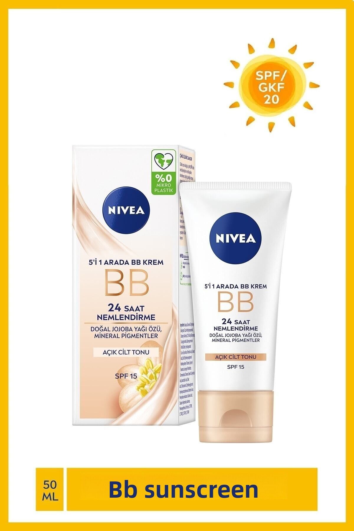 NIVEA-كريم أساسيات بي بي، ترطيب يدوم 24 ساعة + كريم نهاري للعناية بالوجه بلون فاتح 50 مل 3