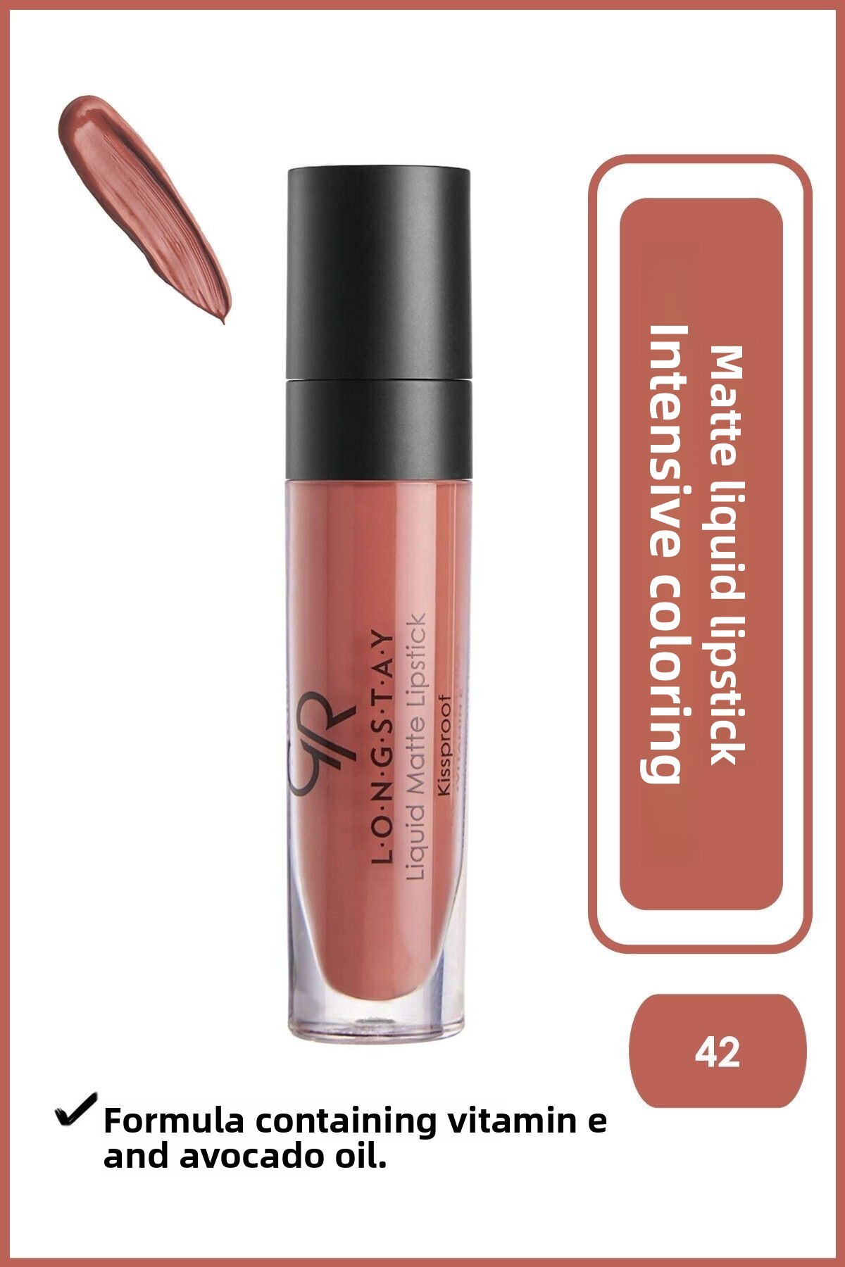 Golden Rose Longstay Matte 42 Lasting Liquid Matte Lipstick 5.5 ml