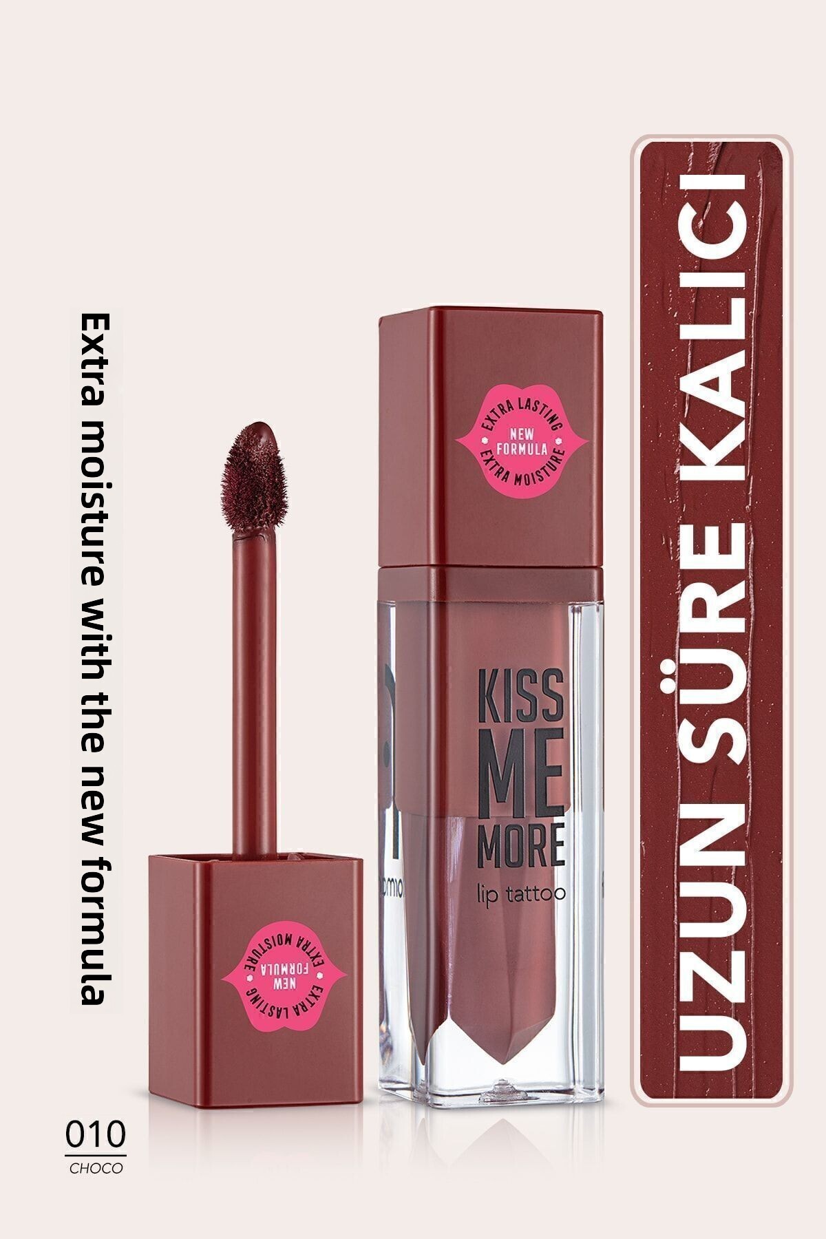 Flormar Long Lasting Matte Lipstick - Kiss Me More-010 Choco- 8682536040815