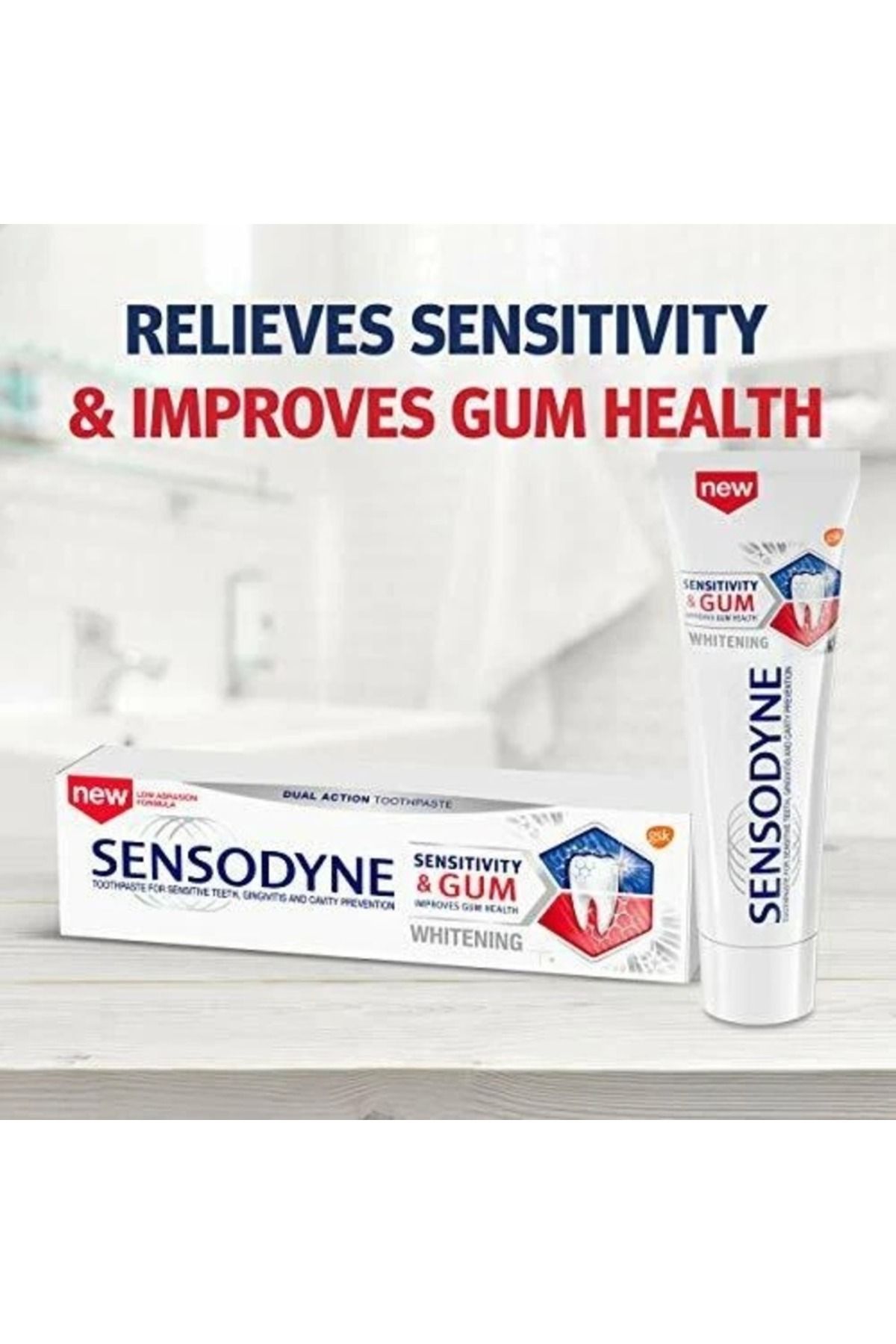 Sensodyne-معجون أسنان لتبييض الأسنان الحساسة واللثة 75 مل، راحة مزدوجة للثة والأسنان الحساسة 5