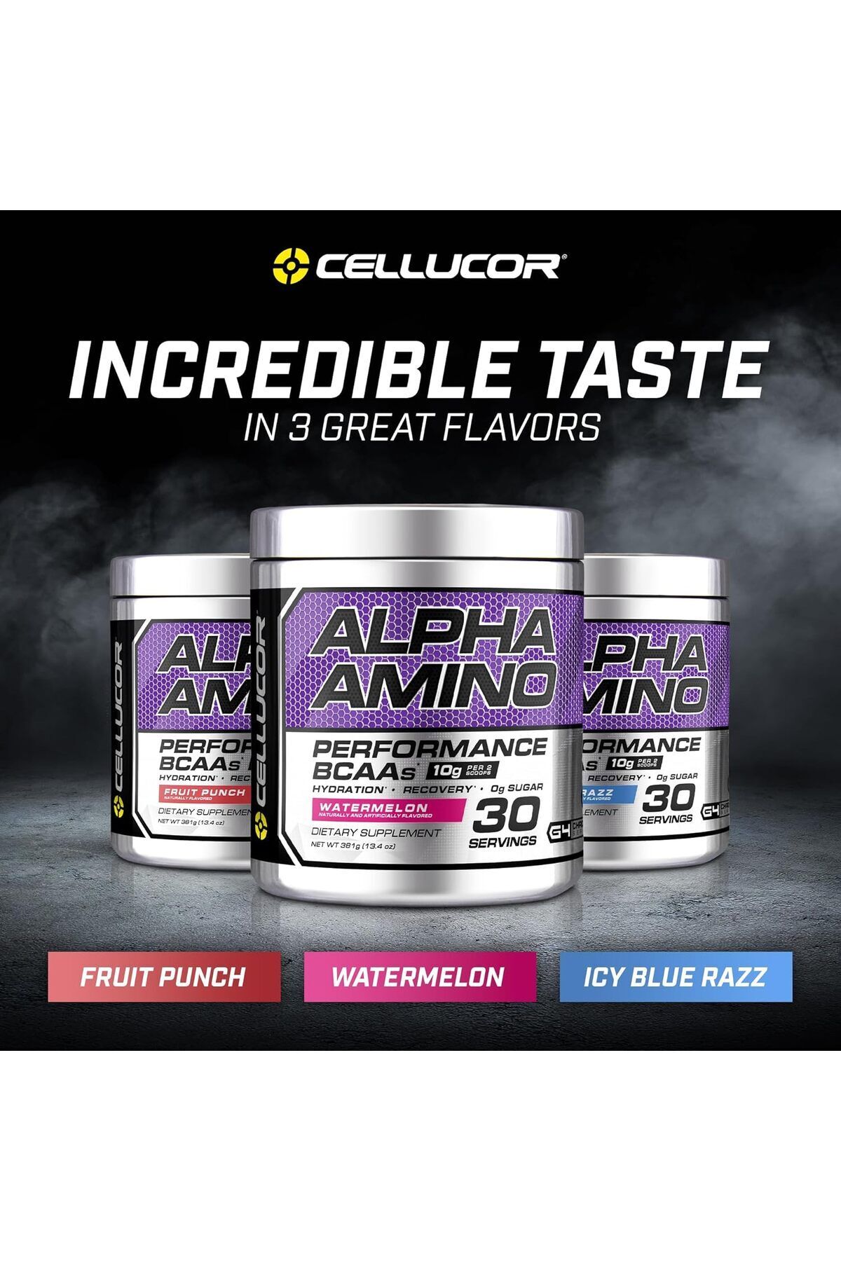 Cellucor-C4 Alpha Amino BCAA Powder, Post Workout Recovery with Electrolytes, Blue Raspberry – 30 Servings 5