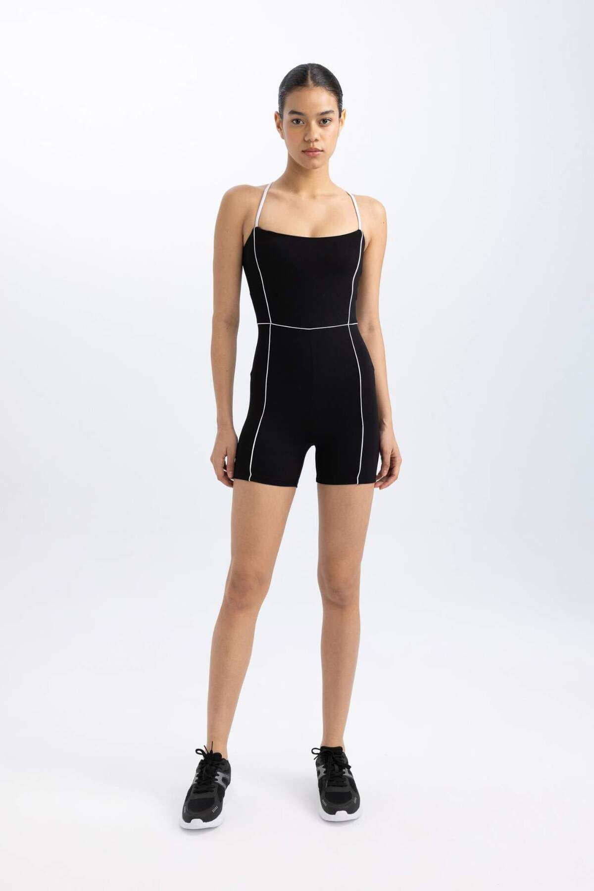 DeFacto-DeFactoFit Kurzer Sport-Overall mit dünnen Trägern C0559AX24SM 3