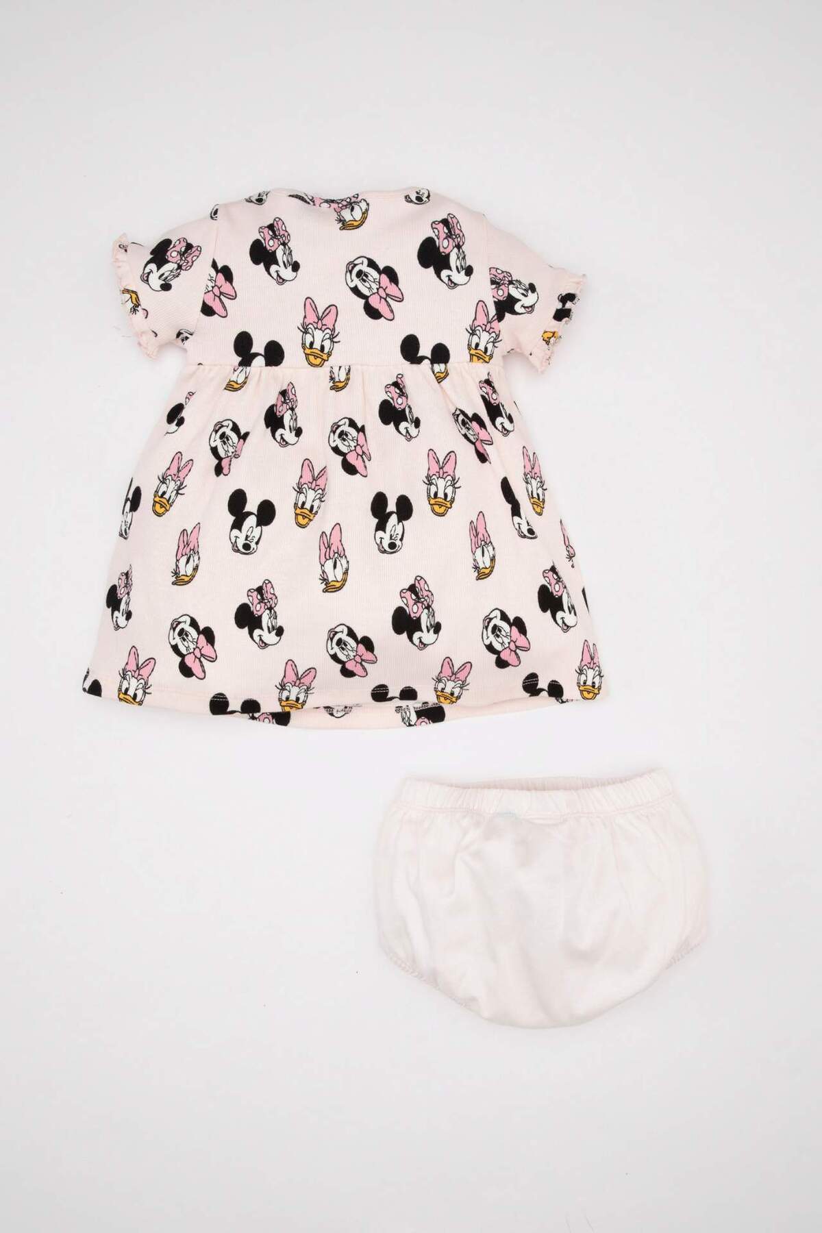 DeFacto-Kislány 2 db-os szett Disney Mickey & Minnie bordás camisole rövid ujjú ruha bugyi D0795A524HS 5