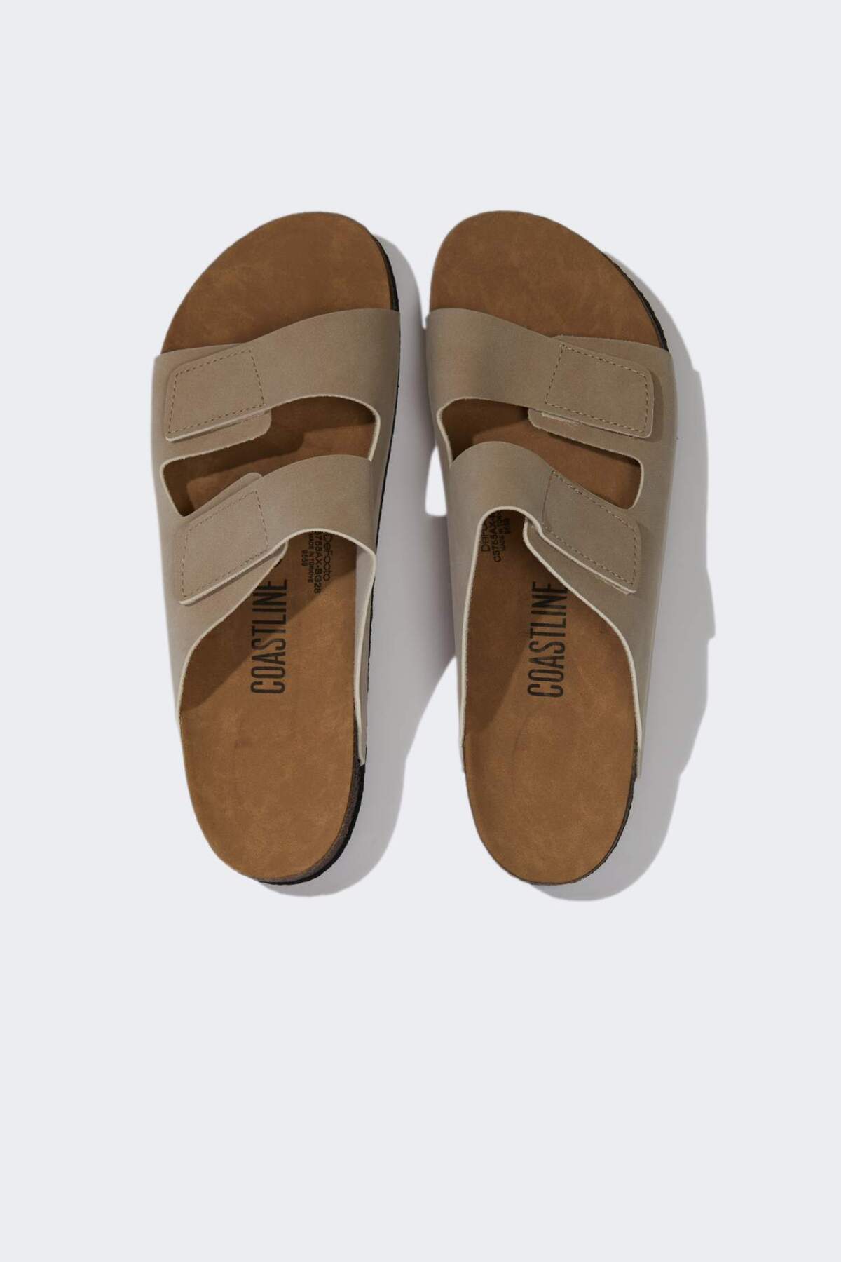 DeFacto-Herren-Slipper aus Kunstleder – flache Sohle, Doppelband, C3755AX24HS 6