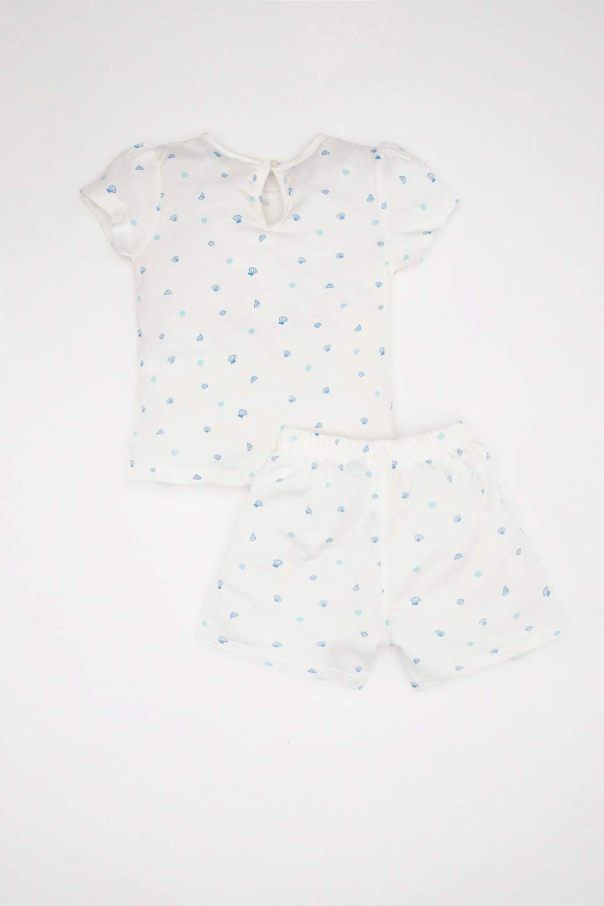 Defacto Kız Bebek Pijama Takım Daisy Duck Penye Kısa Kollu Üst Beli Lastikli Şort Alt C5070A524HS fotoğrafı 4 (önizleme)