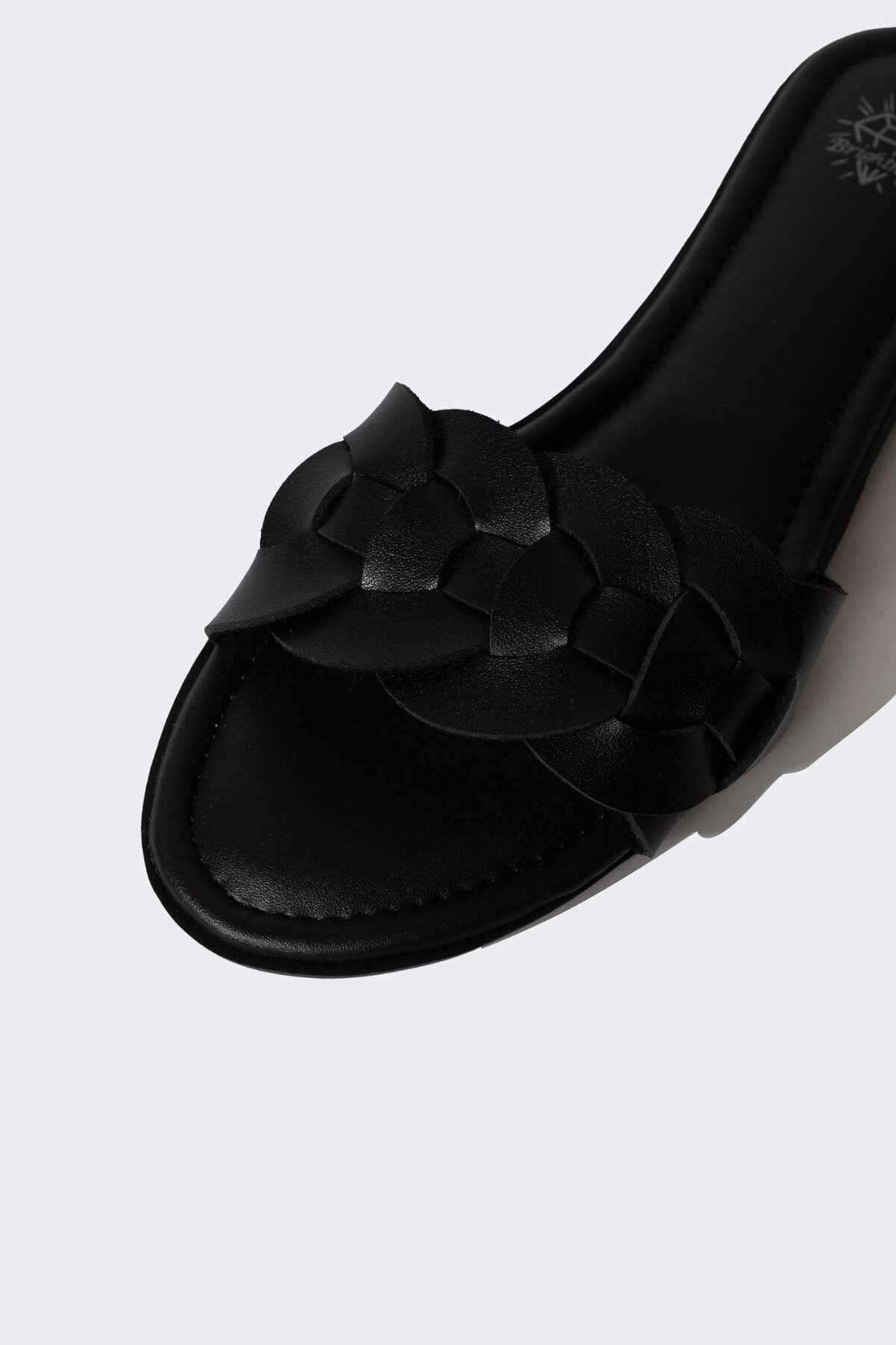 DeFacto-Faux Leather Women's Slippers - Flat Sole, Single Strap, C3719AX24HS 5