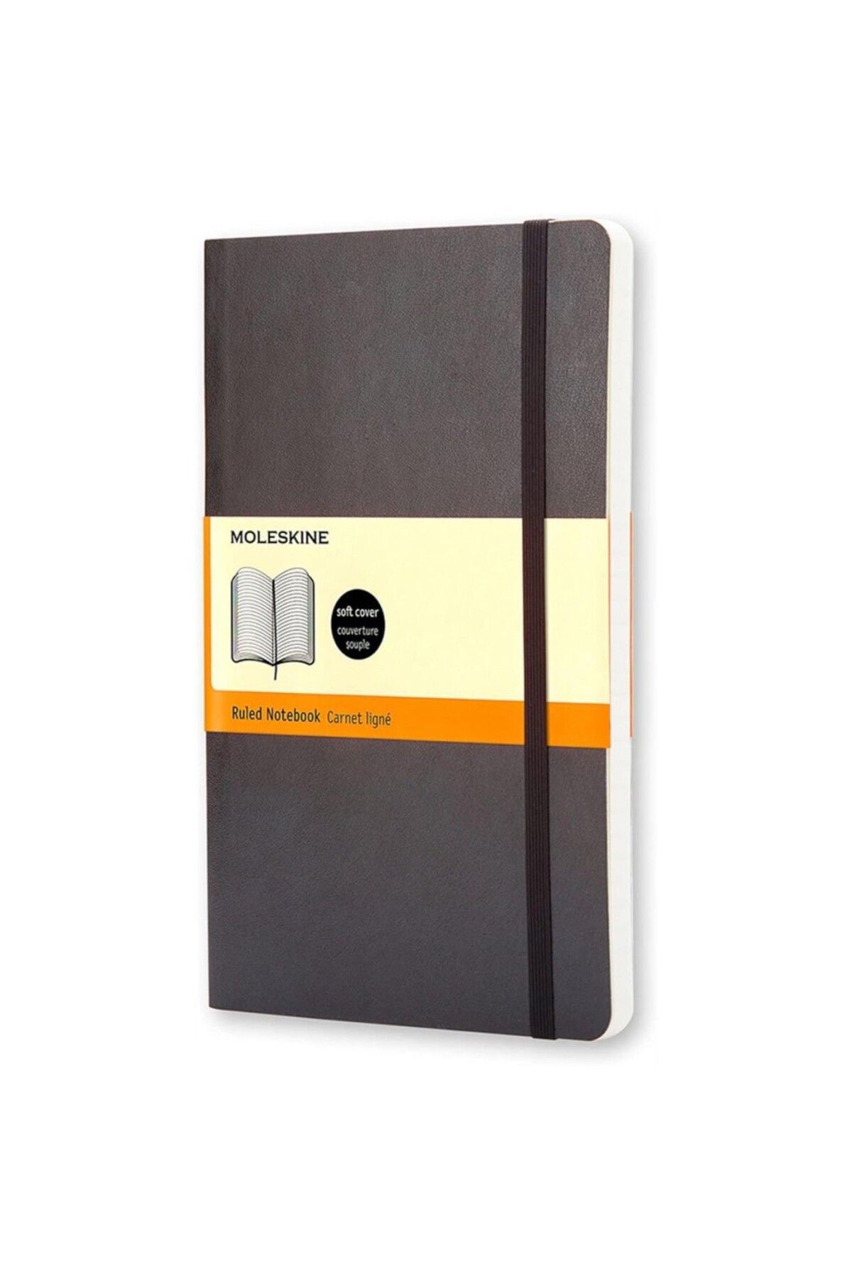 Moleskine-Striped Black Notebook Pocket Size Soft Cover 1
