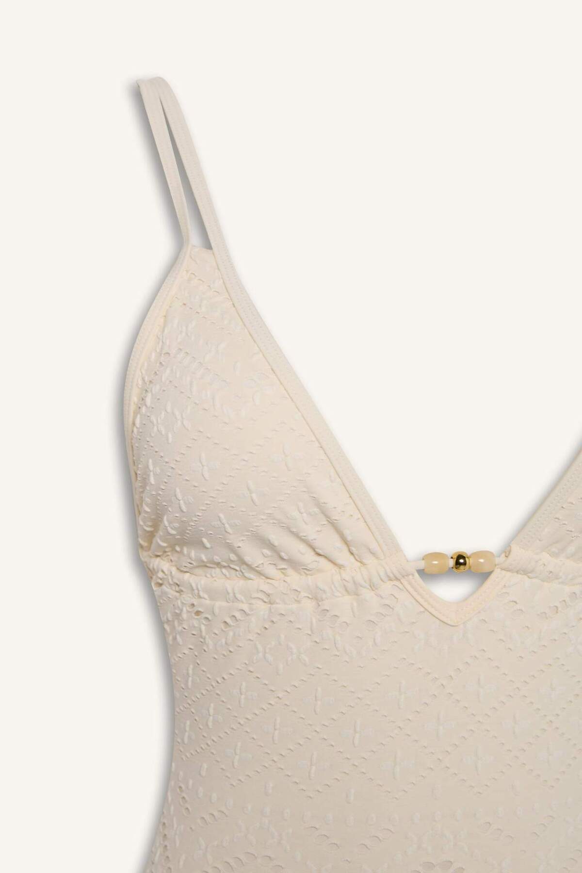 DeFacto-Μαγιό με λεπτό λουράκι Regular Fit Brode-Fall in Love B6898AX24SM 8