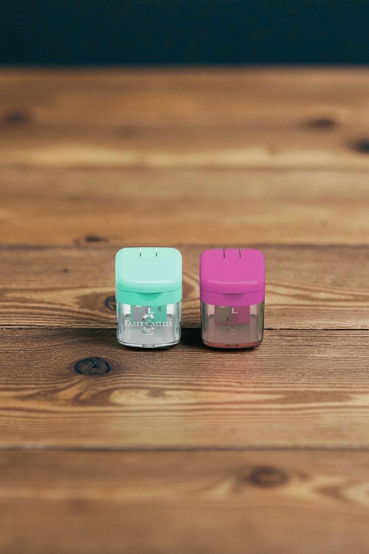 Faber Castell 2 Adet Faber-Castell Tek Gözlü Mini Box Kalemtıraş