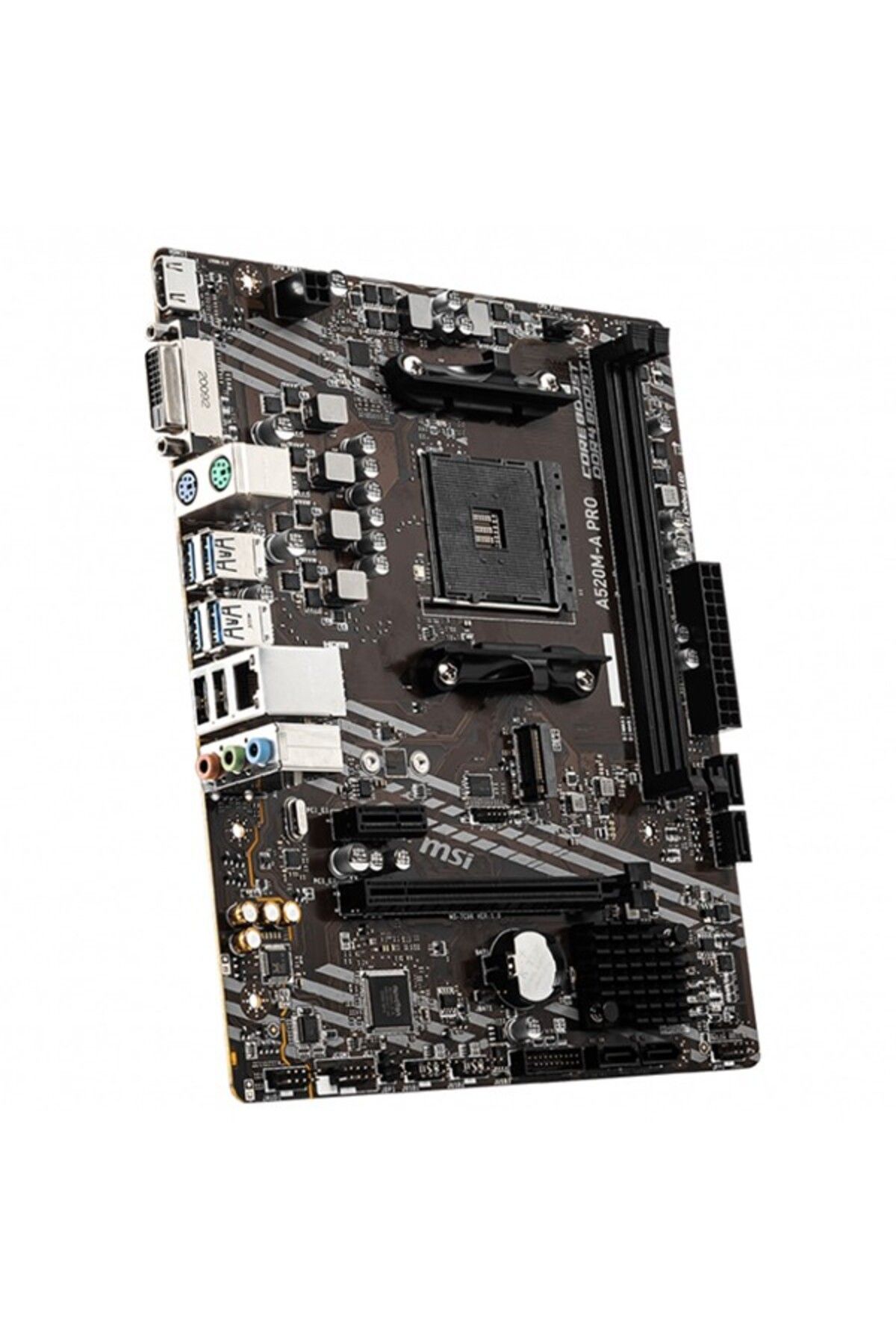 MSI-A520M-A PRO DDR4 M2 PCIe NVME HDMI DVI PCIe 16X v3.0 AM4 mATX 5