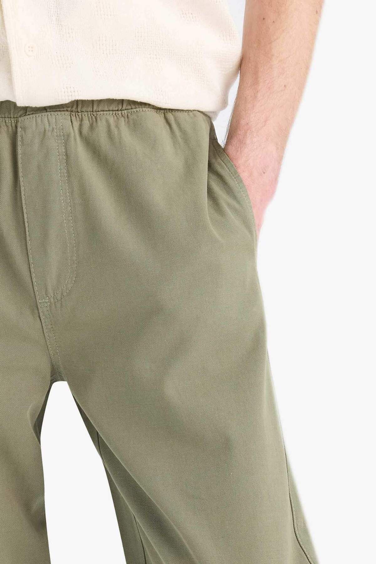 DeFacto-Lockere, entspannte Sommer-Leinenhose mit weitem Bein C2727ax24sm 5