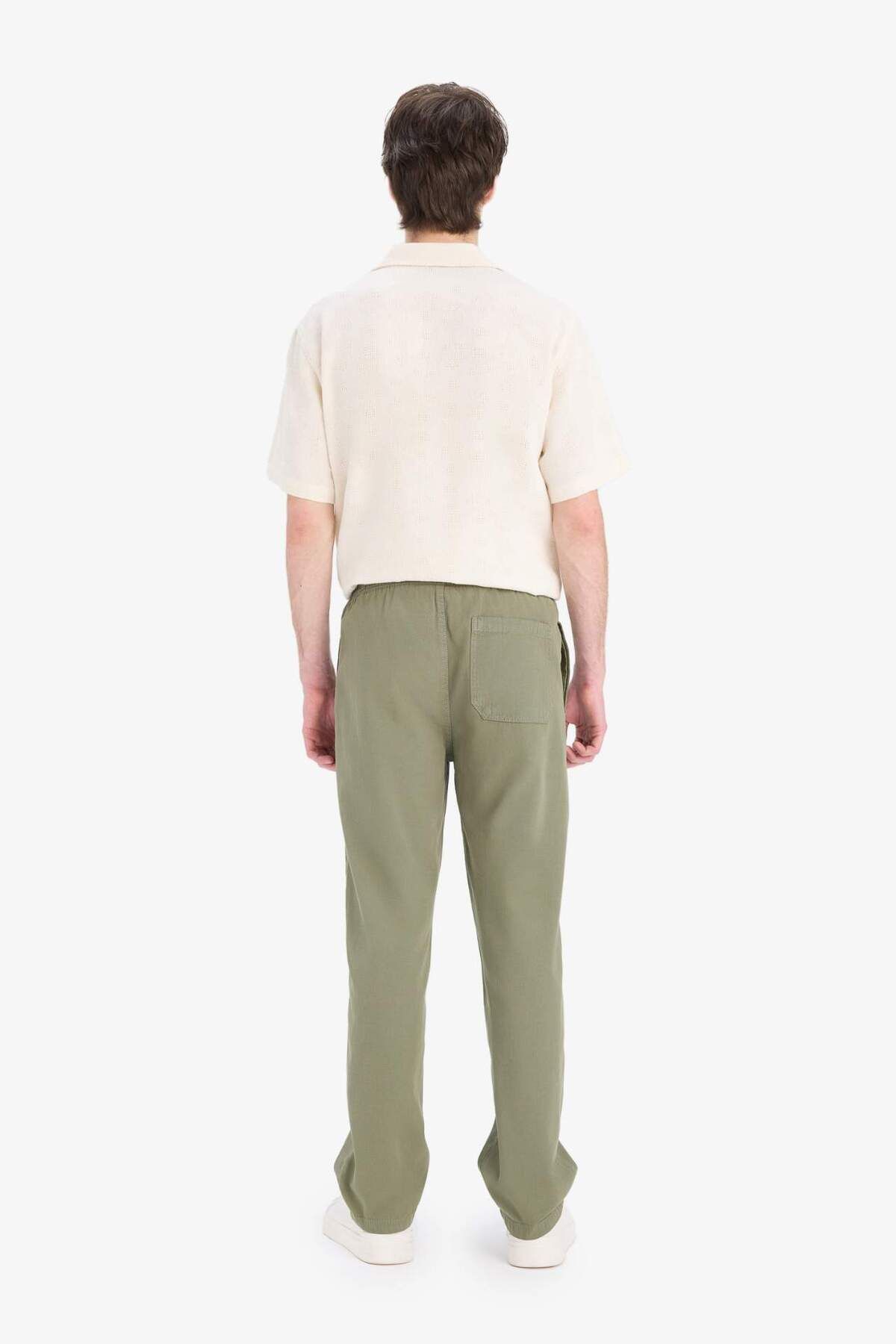 DeFacto-Lockere, entspannte Sommer-Leinenhose mit weitem Bein C2727ax24sm 6