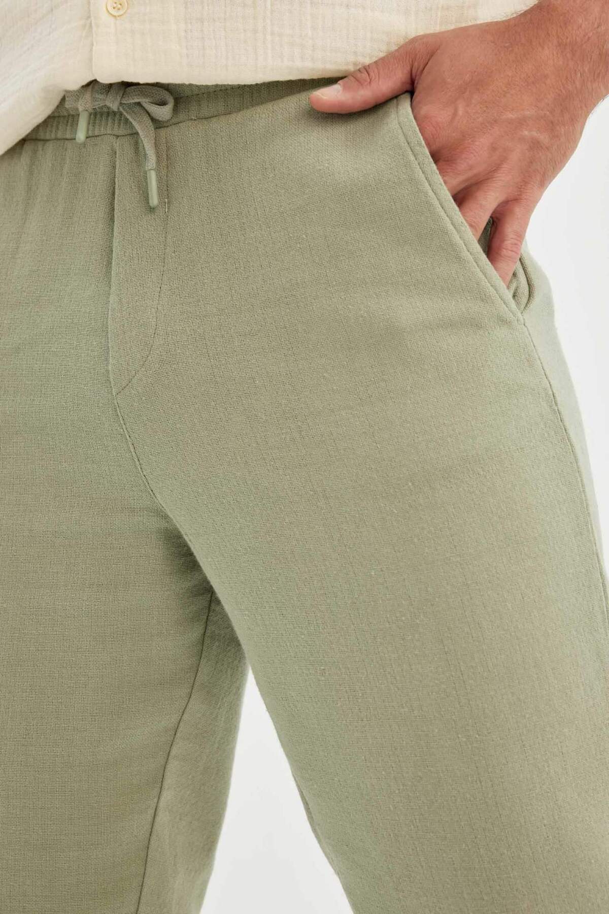 DeFacto-Relax Fit Hose mit geradem Bein aus Baumwolle D2972AX24SM 4