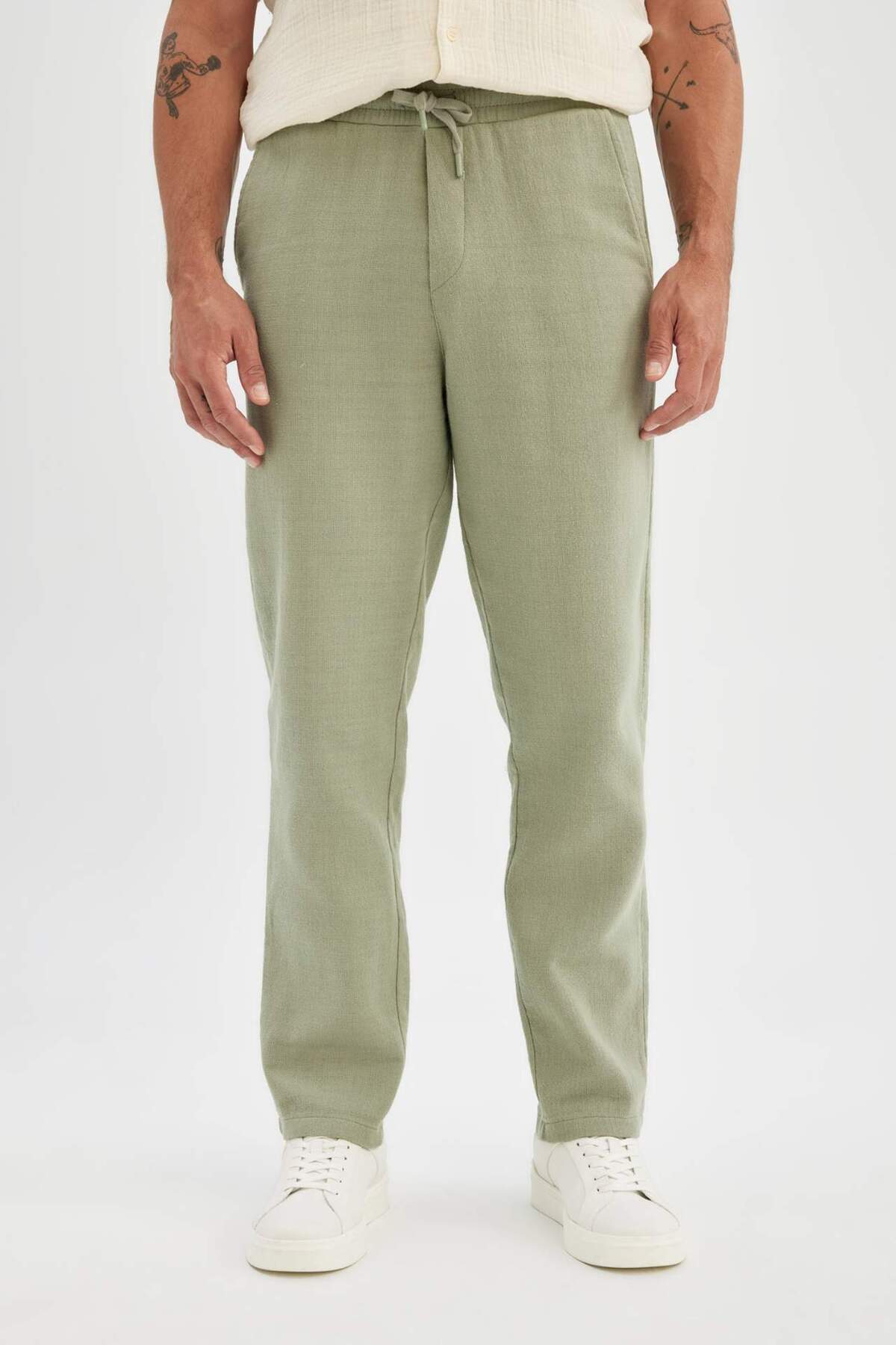 DeFacto-Relax Fit Hose mit geradem Bein aus Baumwolle D2972AX24SM 3