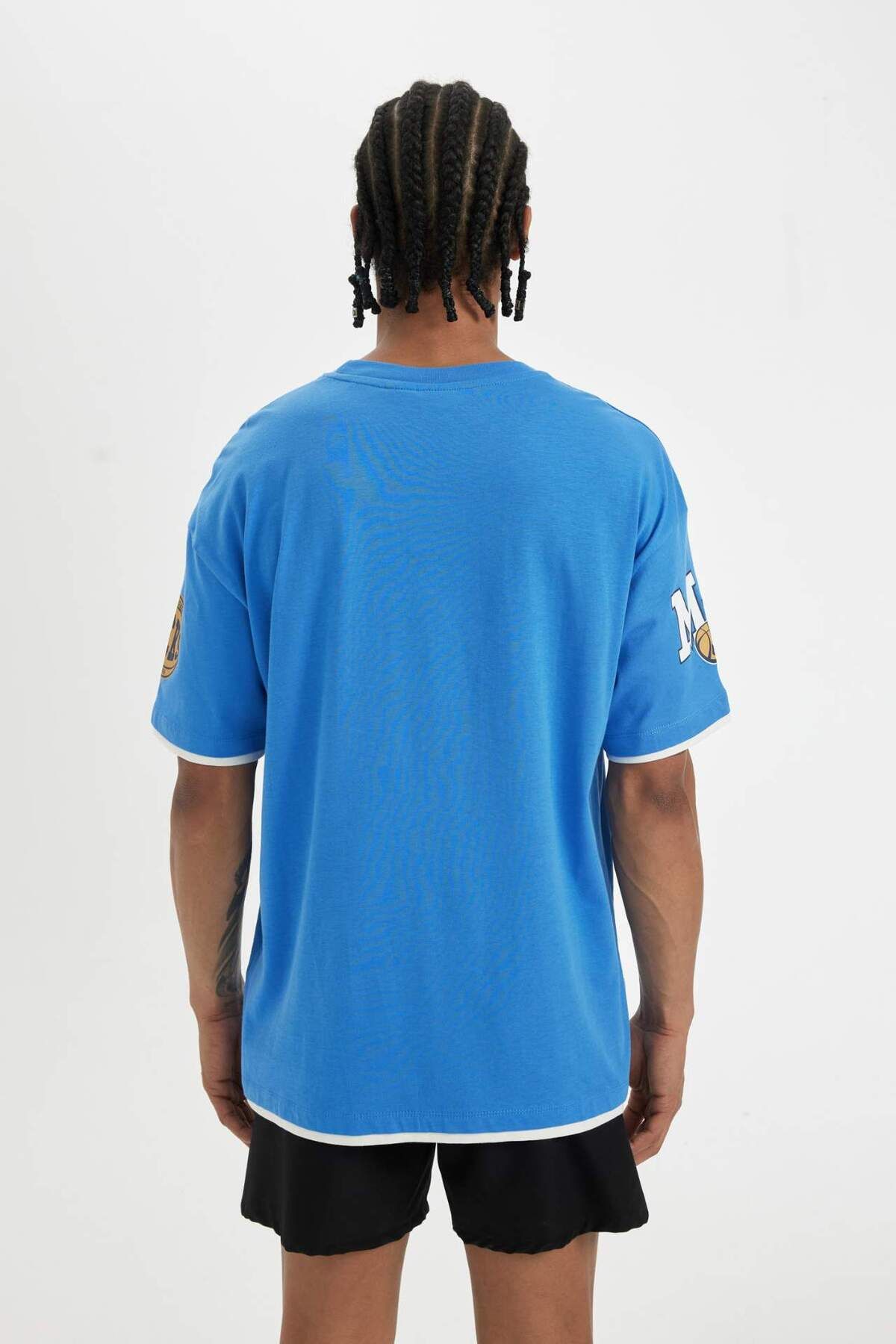 DeFacto-DeFactoFit NBA Milwaukee Bucks Boxy Fit Crew λαιμόκοψη κοντομάνικο μπλουζάκι B9901AX24SM 6