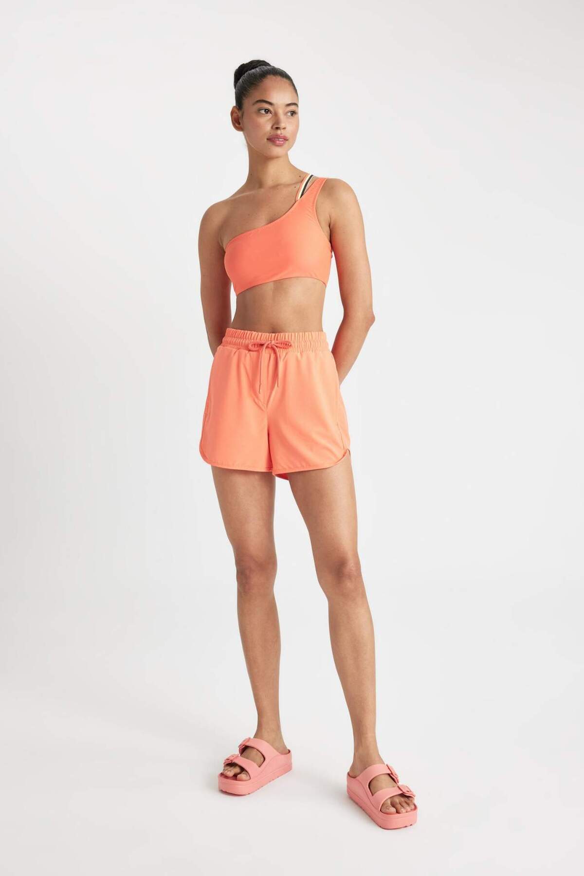 DeFacto-Spordin B6571Ax24Hs Fit Stanast İscit Eskeyi Textured Swim Shorts 5