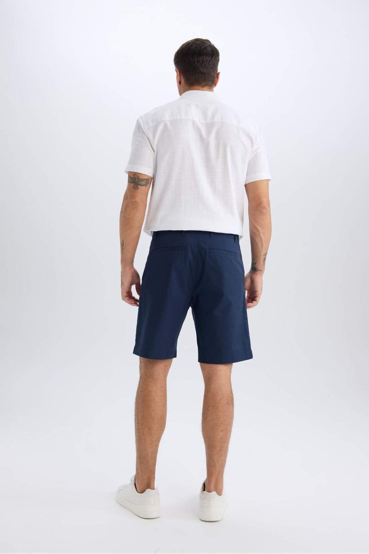 DeFacto-Regular Fit Gabardine Bermuda Shorts C7684Ax24Sm 8