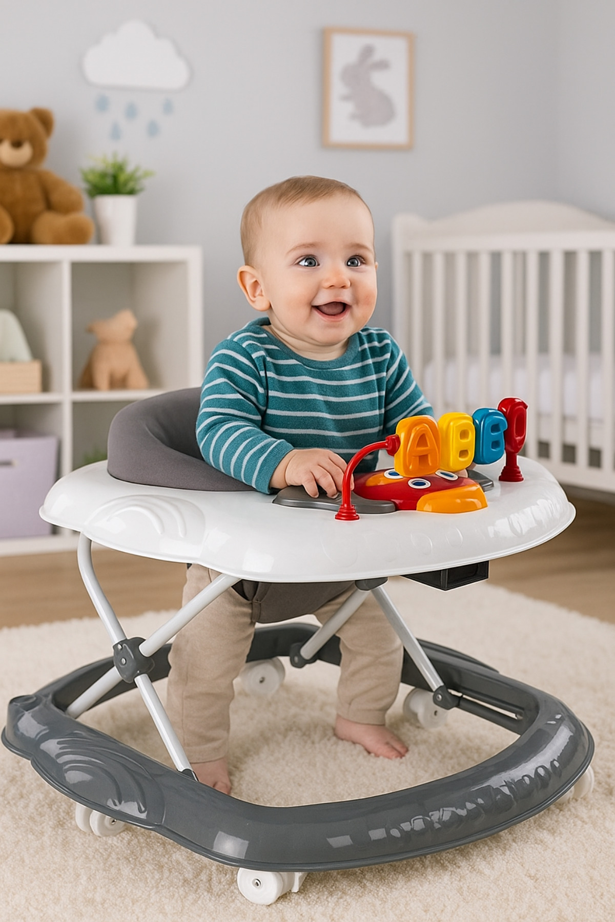 Bebeck Cookie Ayarlanabilen Müzikli Yumuşak Pedli Lüks Yürüteç fotoğrafı 2 (önizleme)